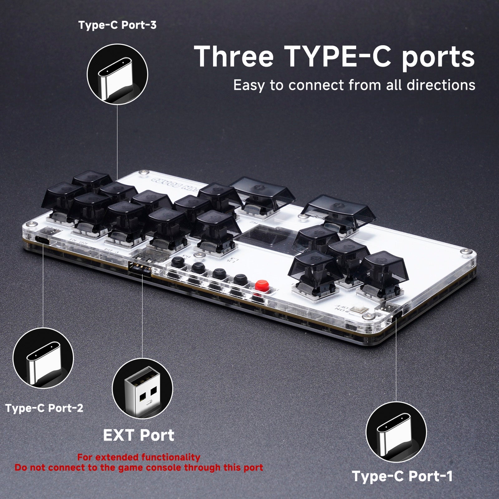 MENSFUN HITBOX mini Stick brez palice za PC/PS3/PS4/Switch itd.