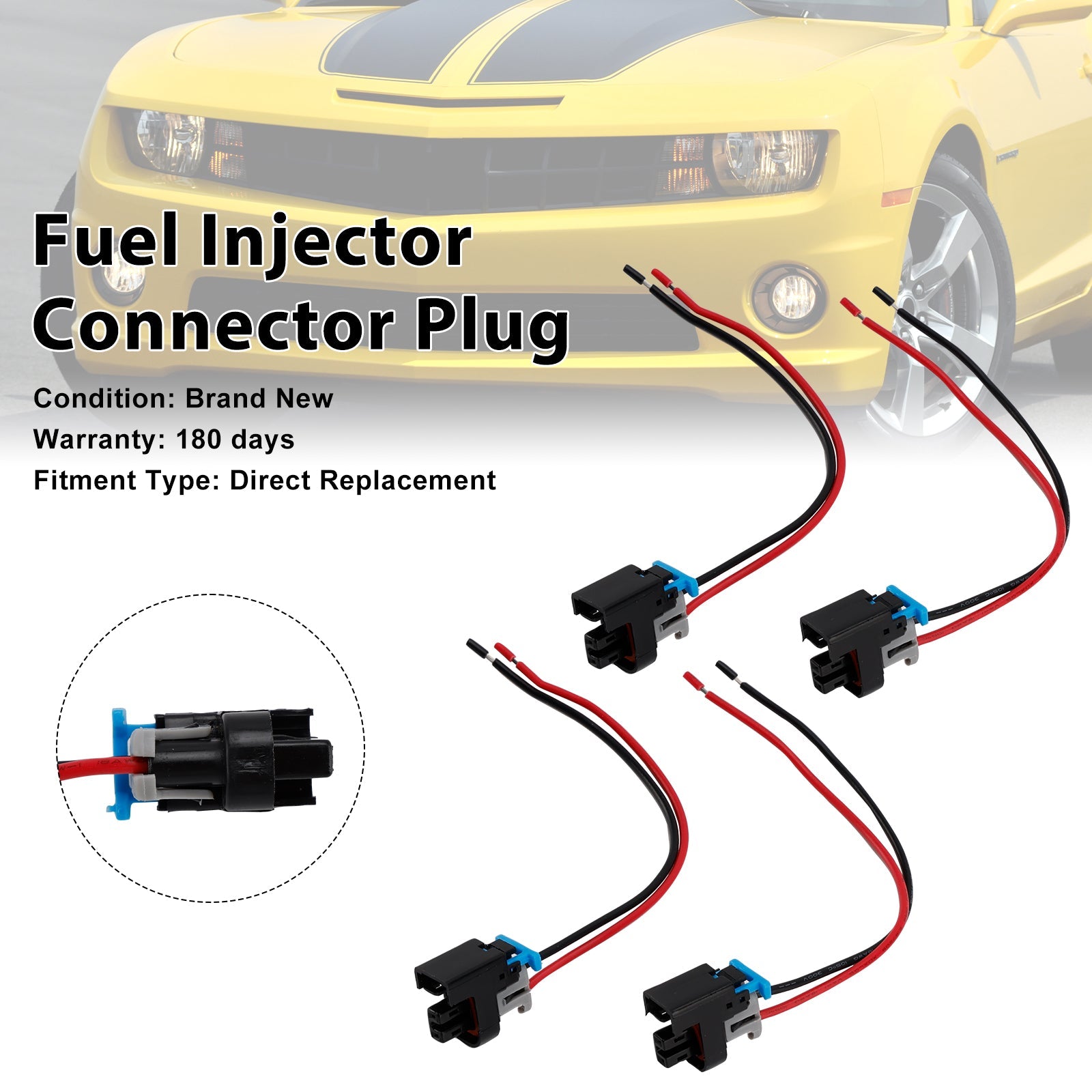 Złącze d'4 szt. zacisk wtyczki wtryskiwacza paliwa Pigtail szybkie rozłączanie pasujące do Buick