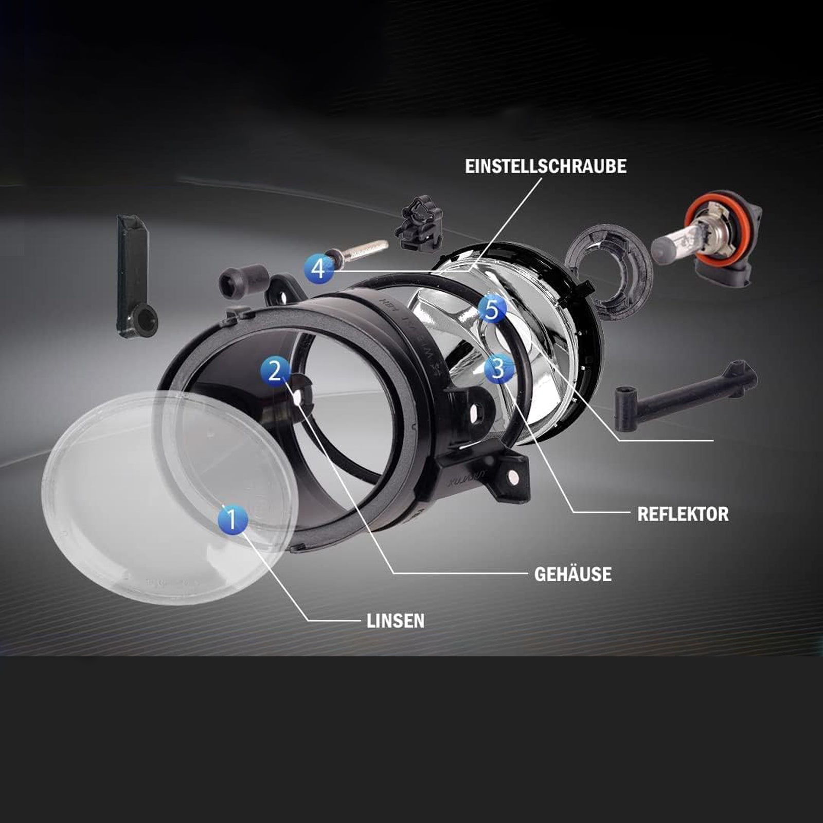 Par de luces antiniebla delantera antes de Volkswagen Golf Mk5 GTI Versión 2004-2009