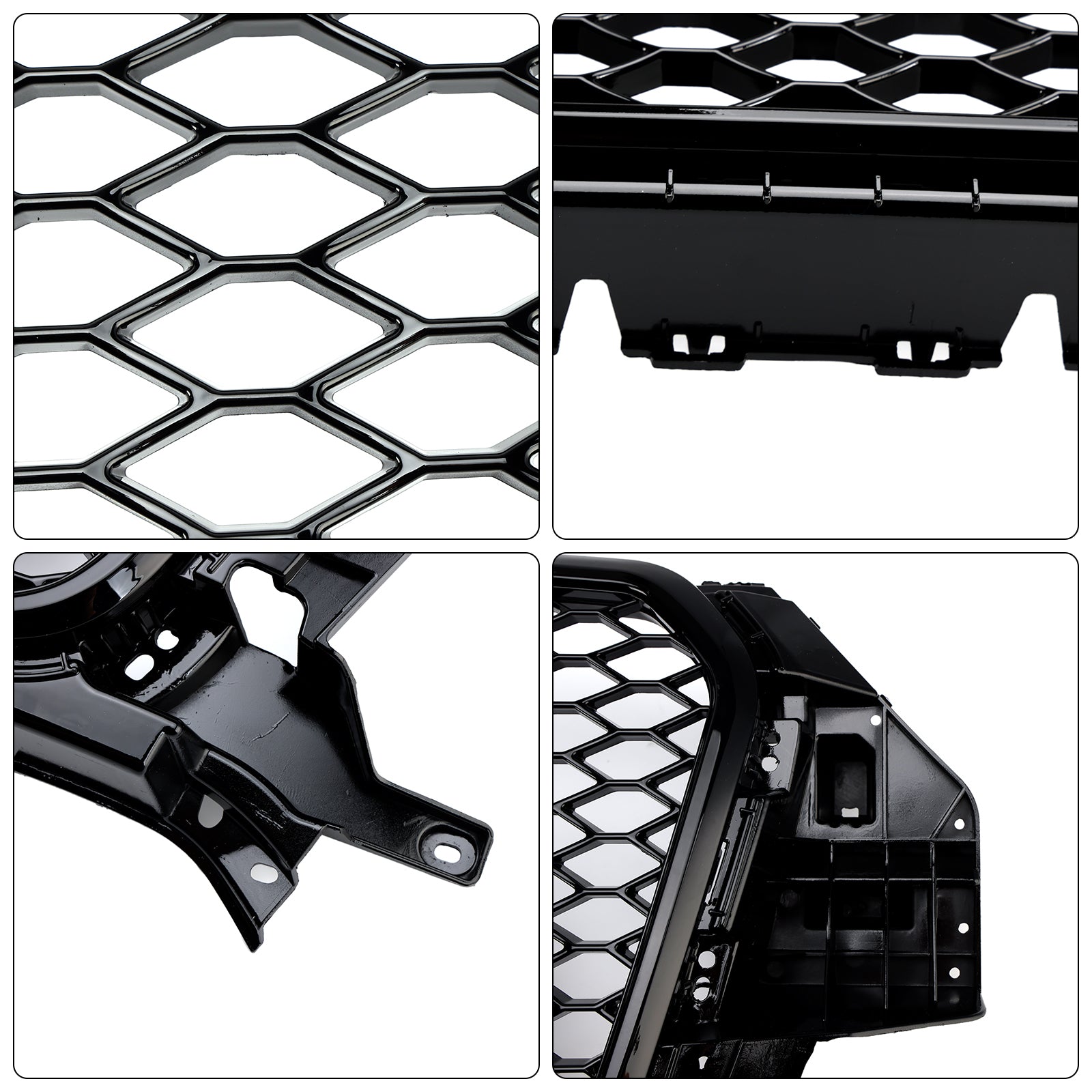 RSQ3 Style Front Honeycomb Mesh Grille Pour Audi Q3 2011-2015 Gloss Black