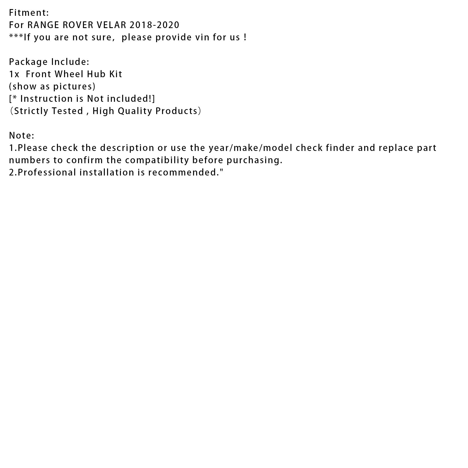 Buje de rueda delantera 18-14 652 0002 para Jaguar F-Pace I-Pace Land Rover