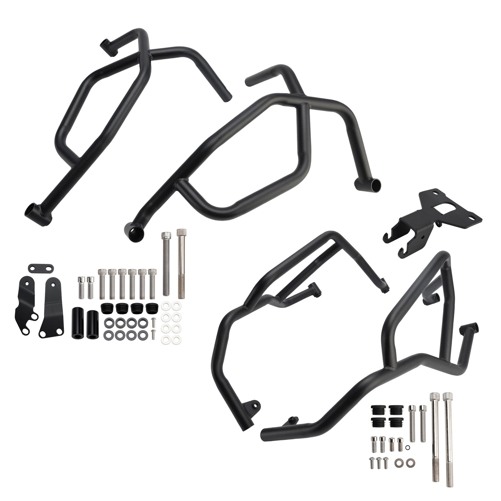 Zwarte motorbeschermingsset voor boven- en onderkant voor Yamaha Tracer 7 (2021-2025)