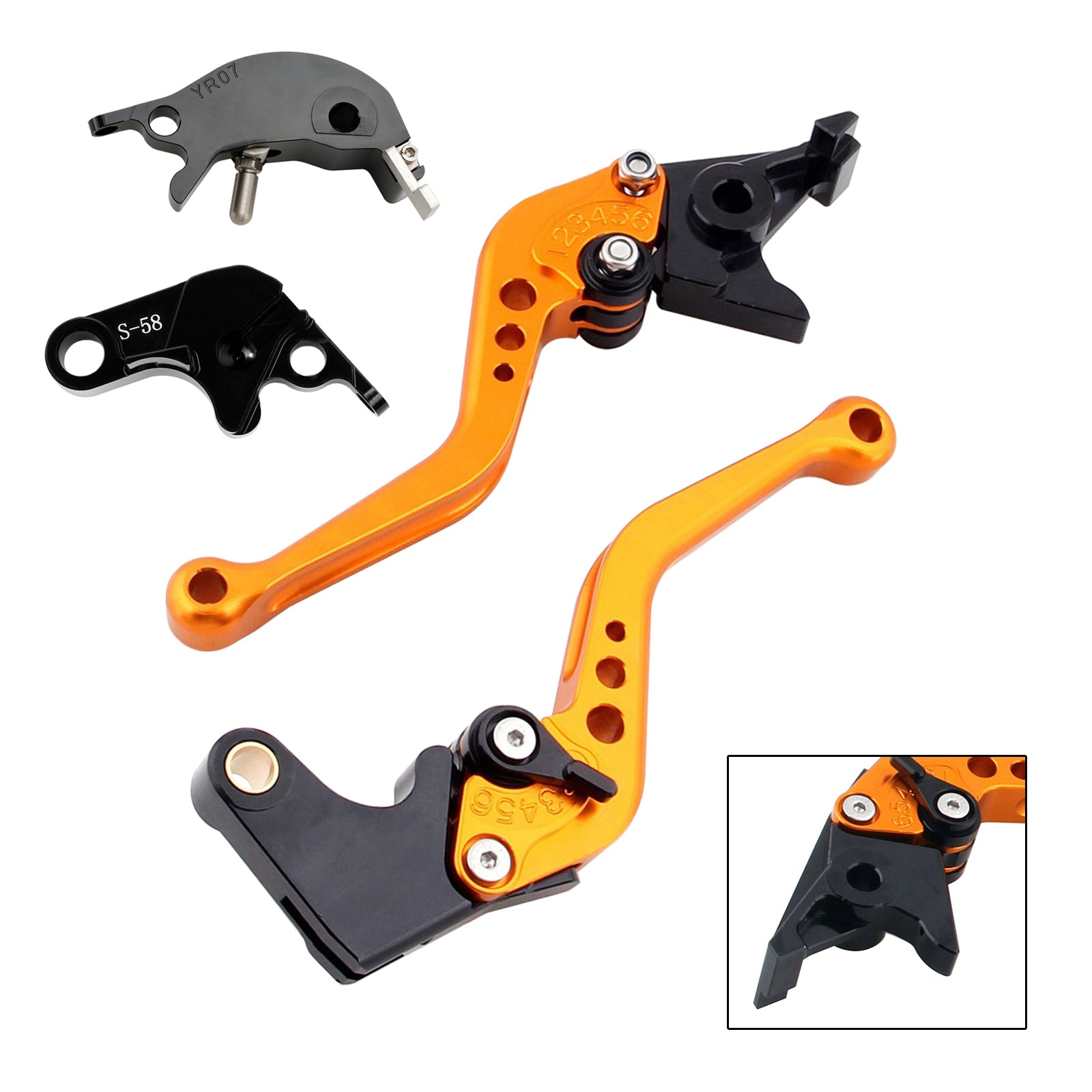 Leva corta freno e frizione per Yamaha YZF R7 MT-10/SP FZ-10/SP 2022-23