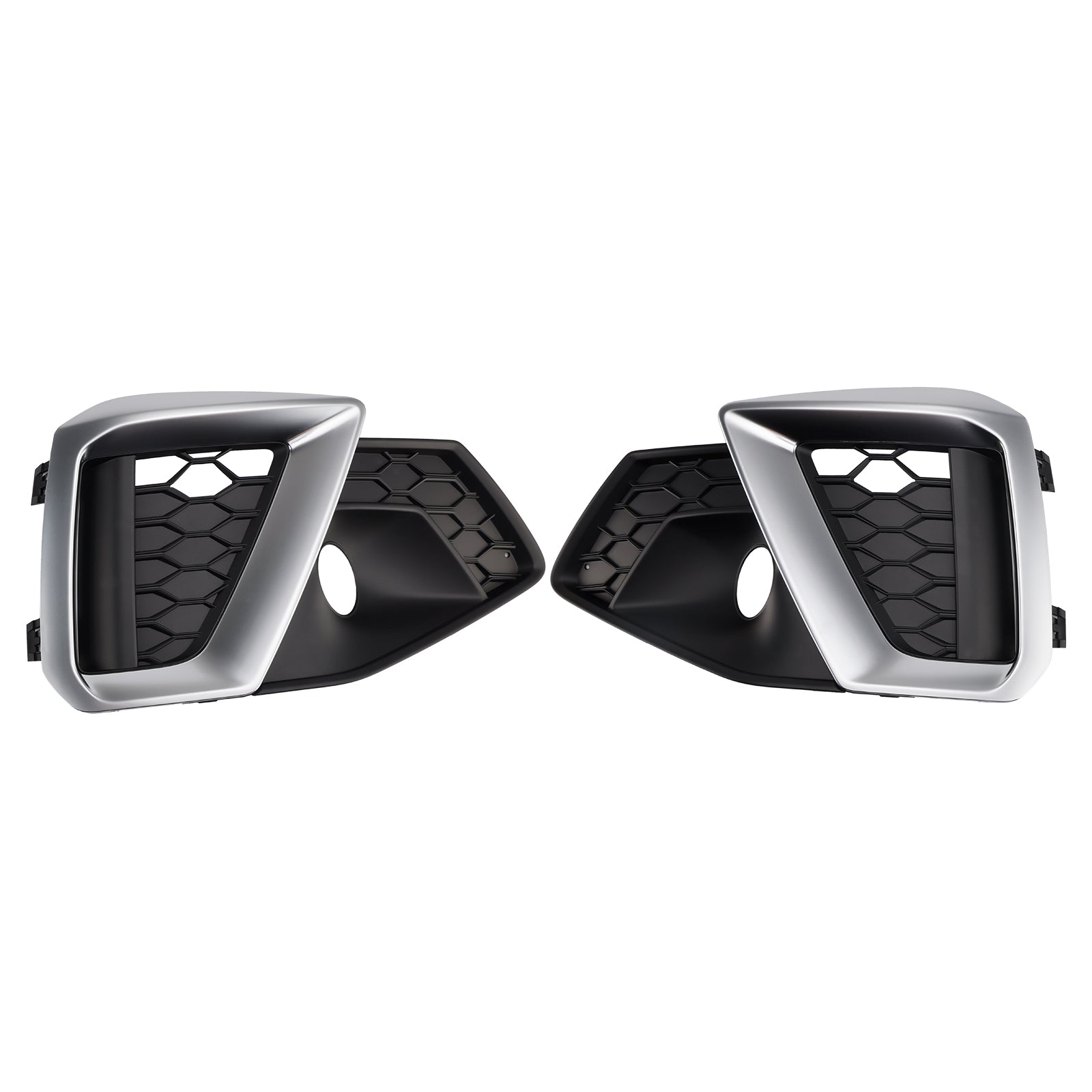 Grille de protection inférieure antibrouillard argentée pour pare-chocs avant Audi A4 B9.5 S-Line 2020-2024