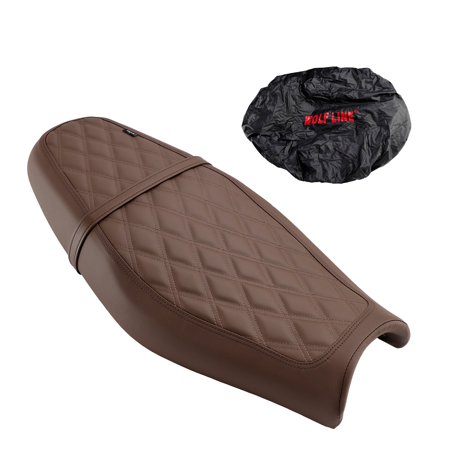 Coussin de siège passager avant et arrière inférieur noir pour Street Twin Speed Twin BrownC