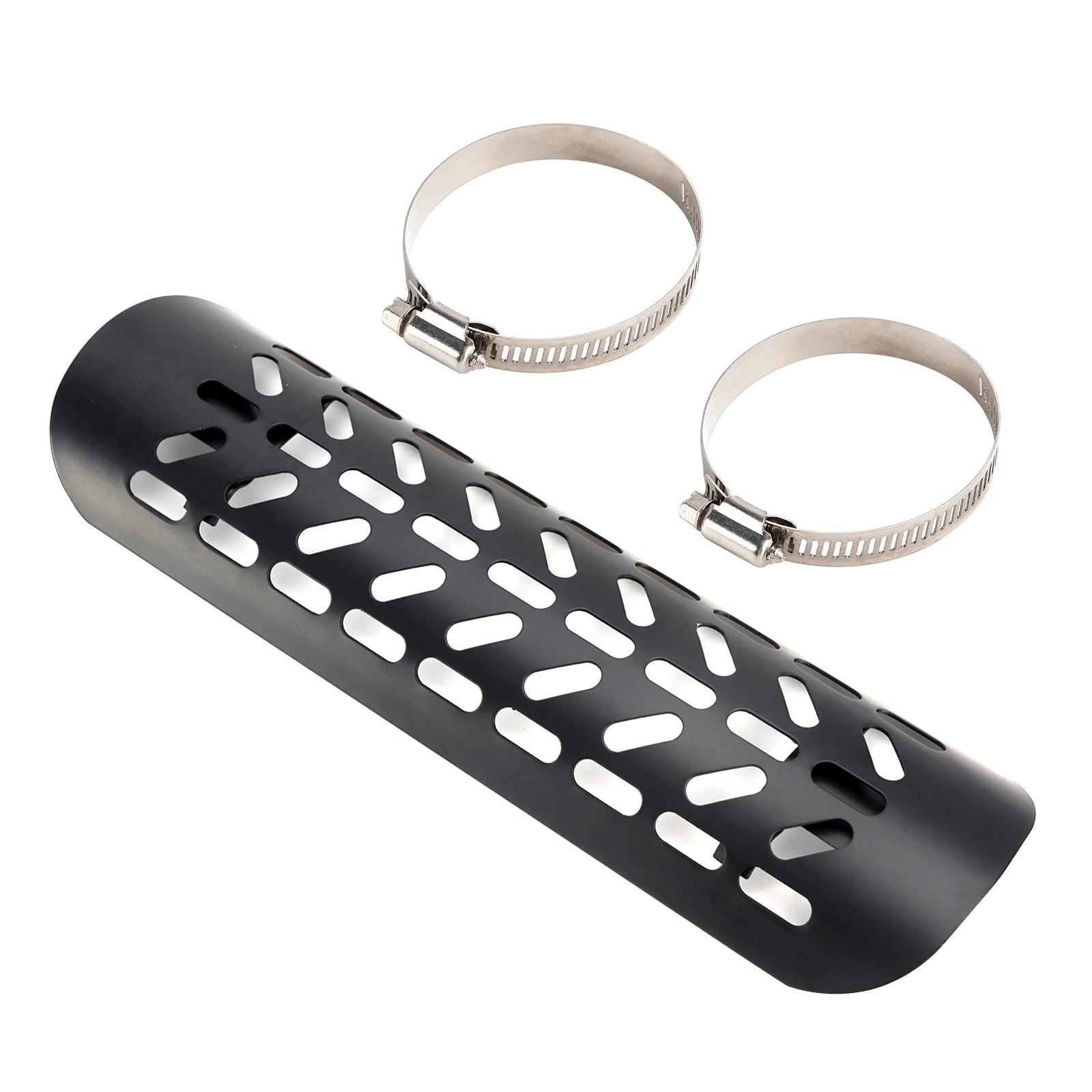 Copertura deflettore calore per marmitta&Scarico in acciaio cromato per moto e scooter, nero