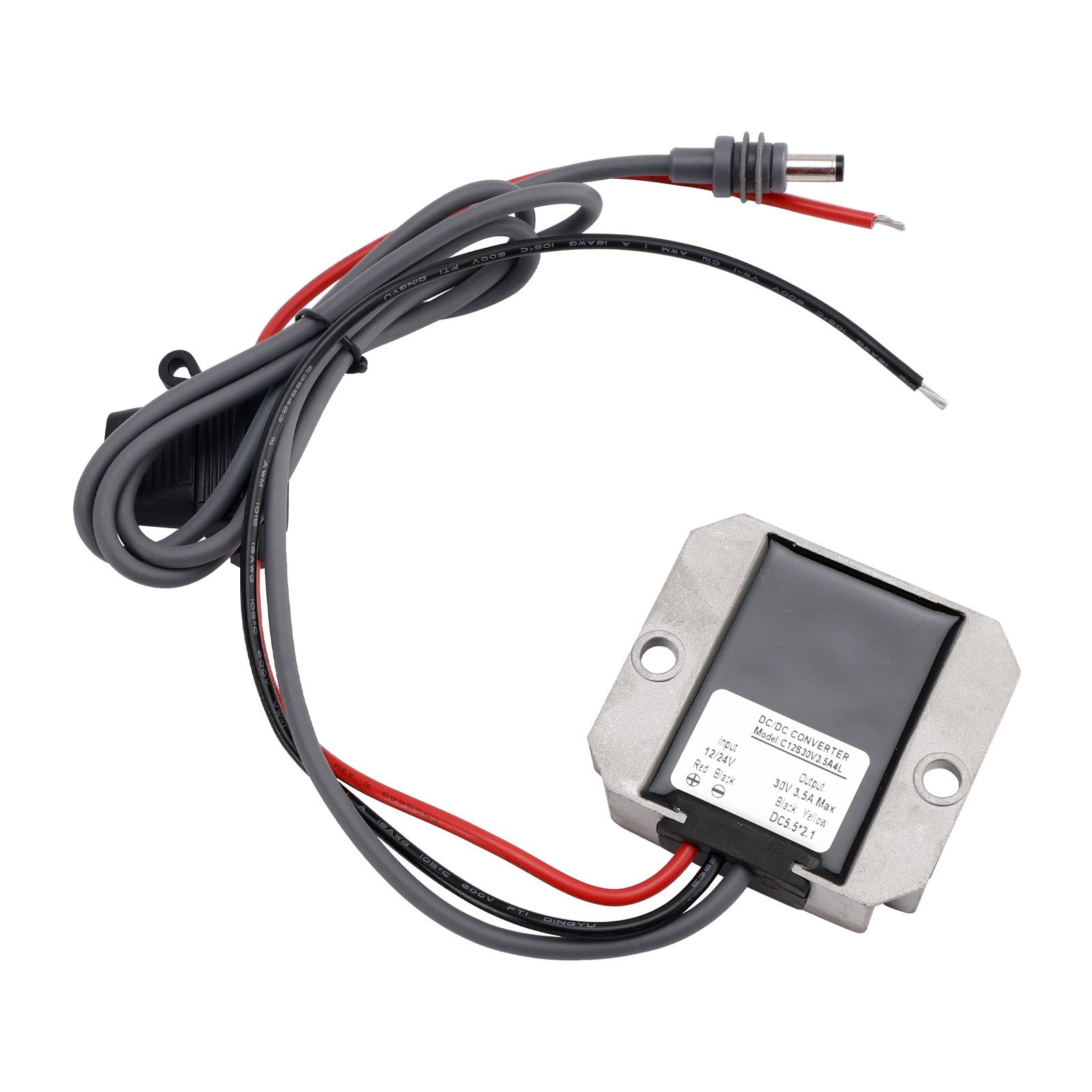 Minivirtalähde 12V/24V - 30V 3,5A 105W sulakkeella