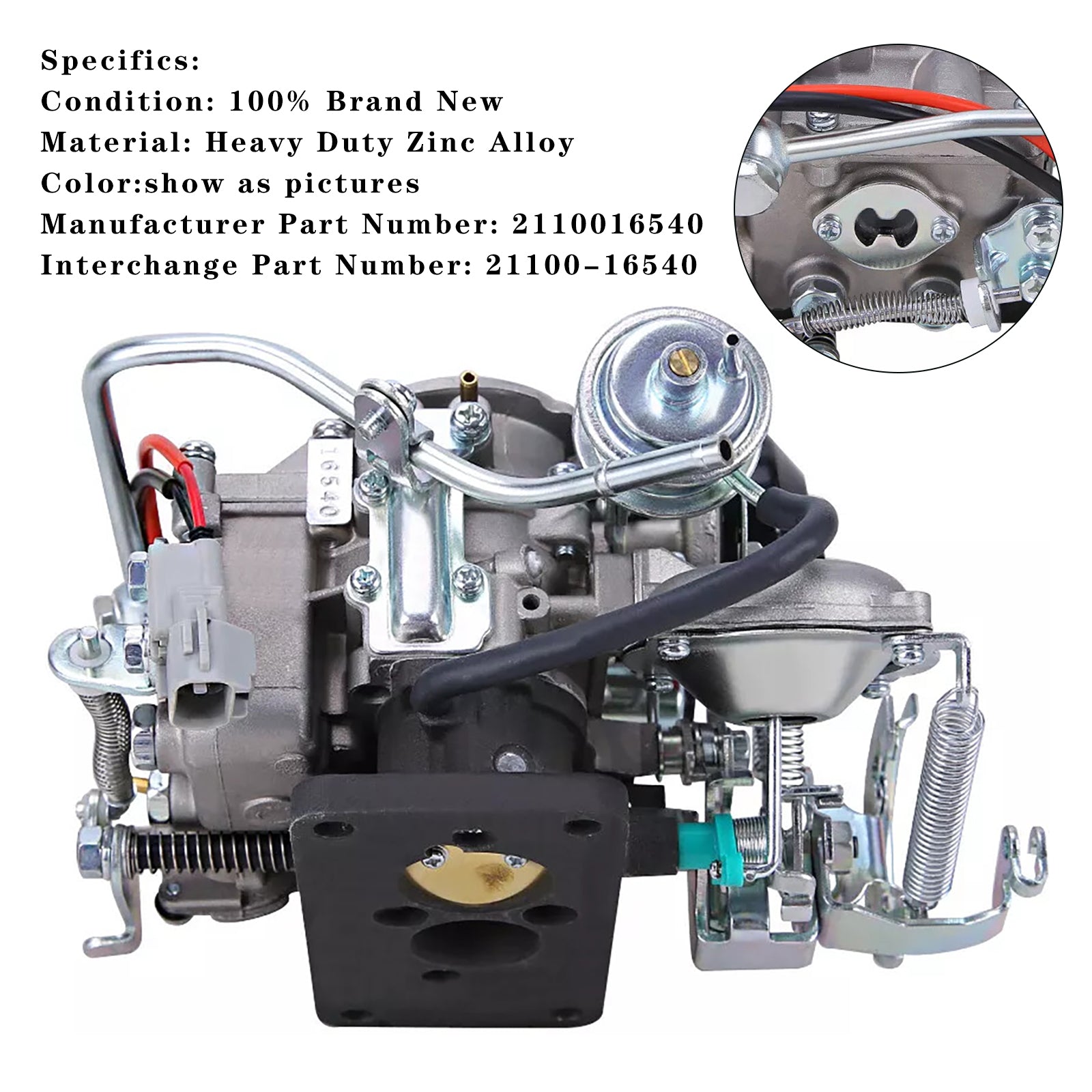 Carburetor 21100-16540 Pour Toyota 4AF Corolla 1.6L 2 Barrel Carb L4