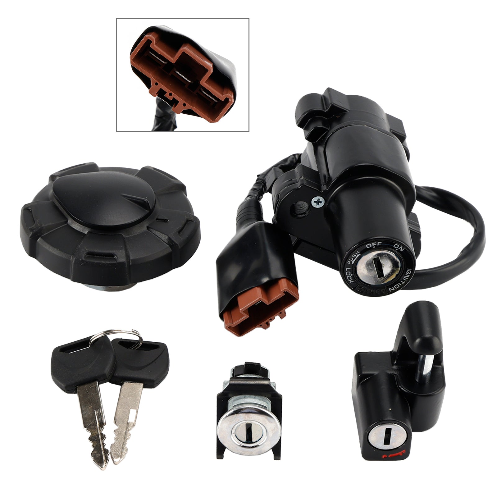 Honda CRF300LAC 2021-2022 Los auriculares del interruptor de la llave del tanque se establecen 35010-K1T-A51
