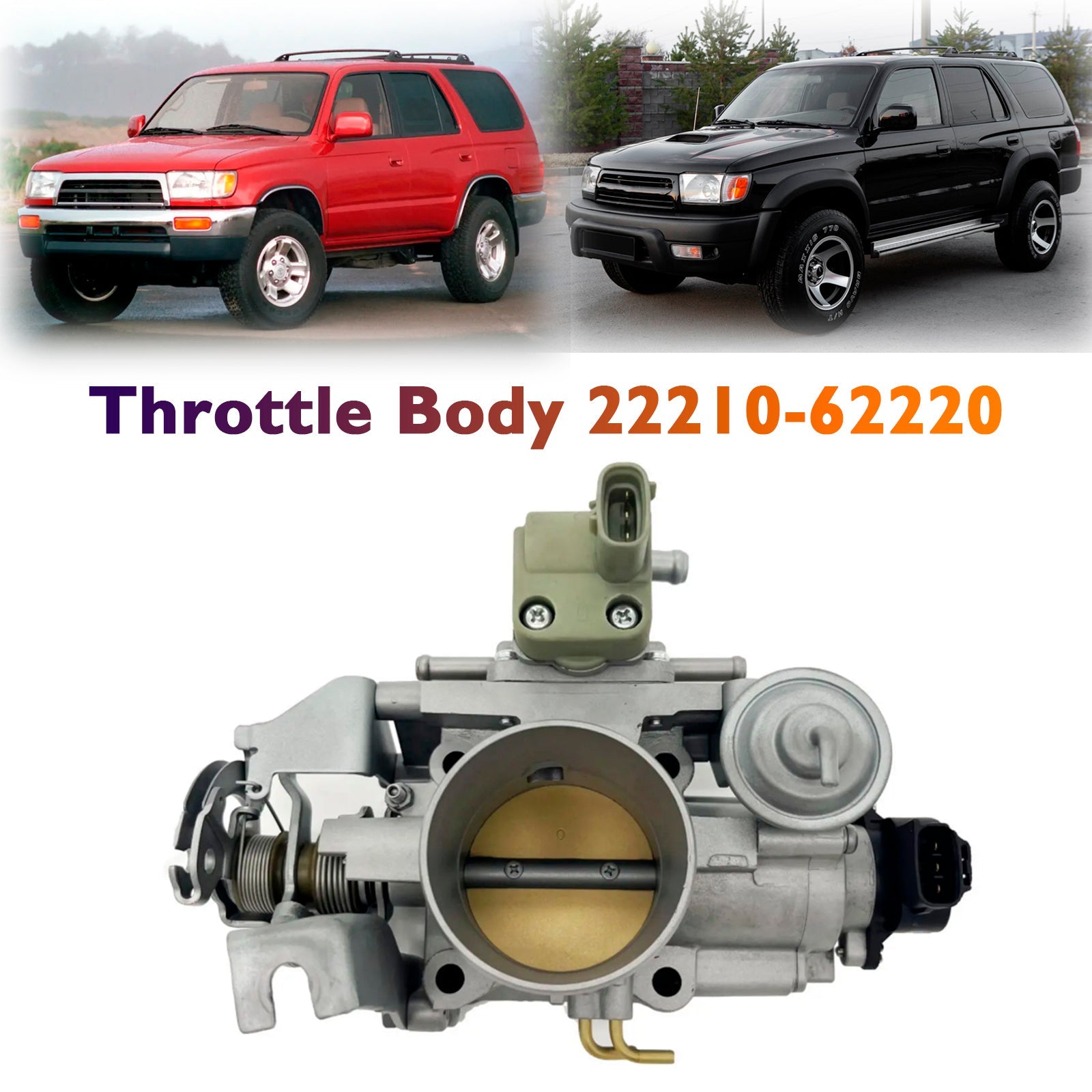 Moteur 4 RUNNER 6 cylindres 5VZFE 1996-1998 Corps de papillon AT Limited 22210-62220 22210-62230