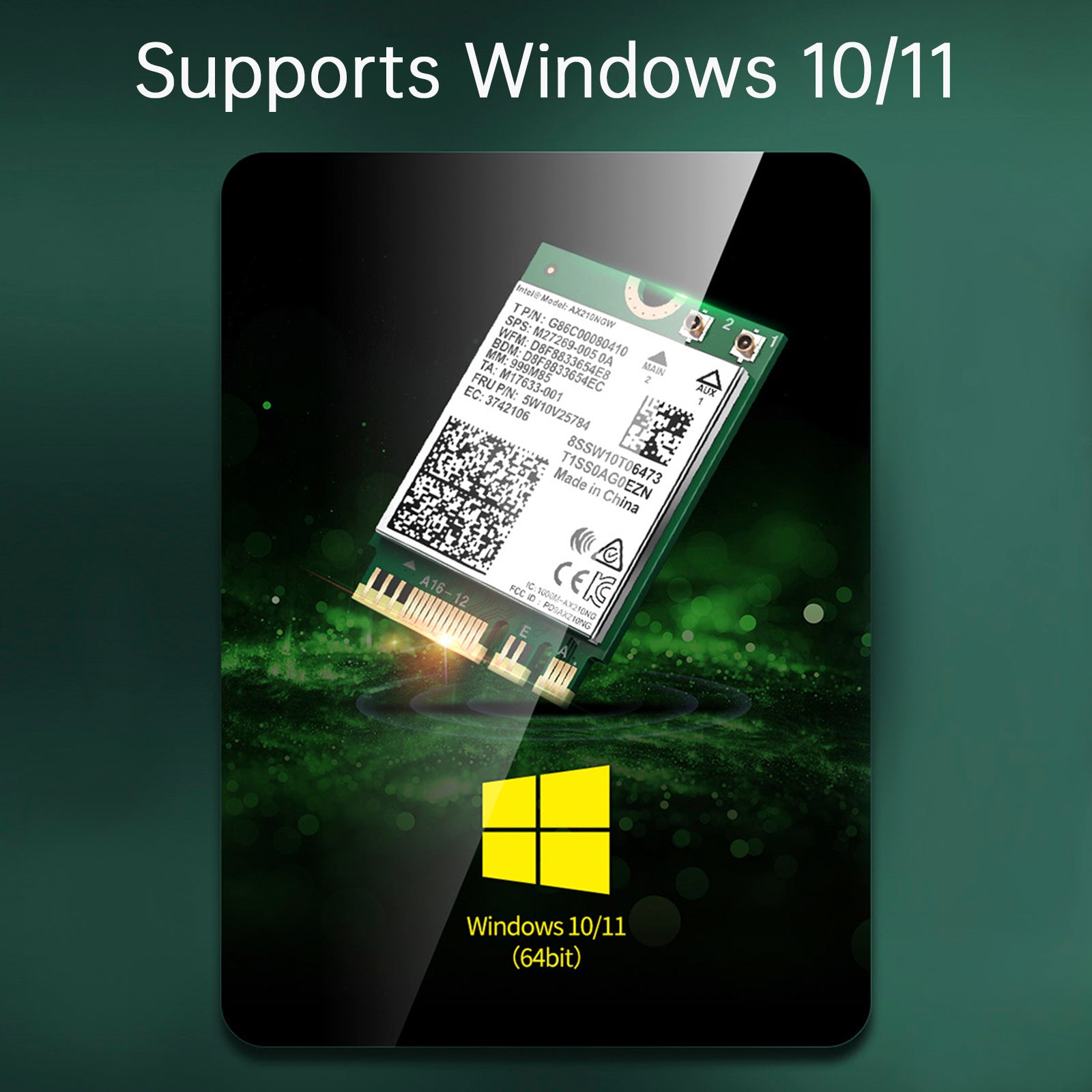 AX210 Bluetooth 5374 Mbps Module Card Gigabit High Speed Network Compatible Wi-Fi 6