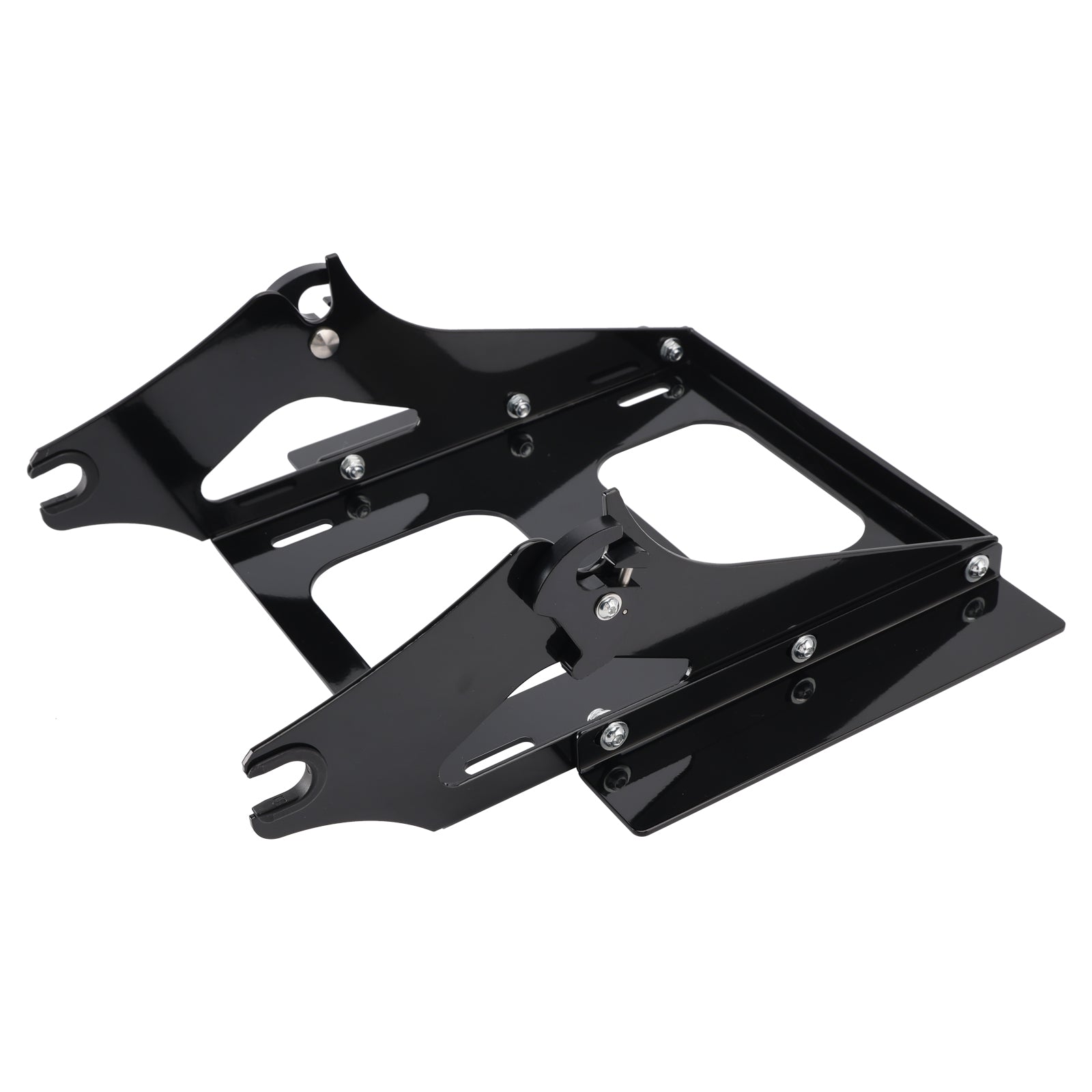 Porte-bagages amovible noir pour deux personnes, compatible avec les modèles Touring FLHR, FLHX et FLTRX (2009-2025).