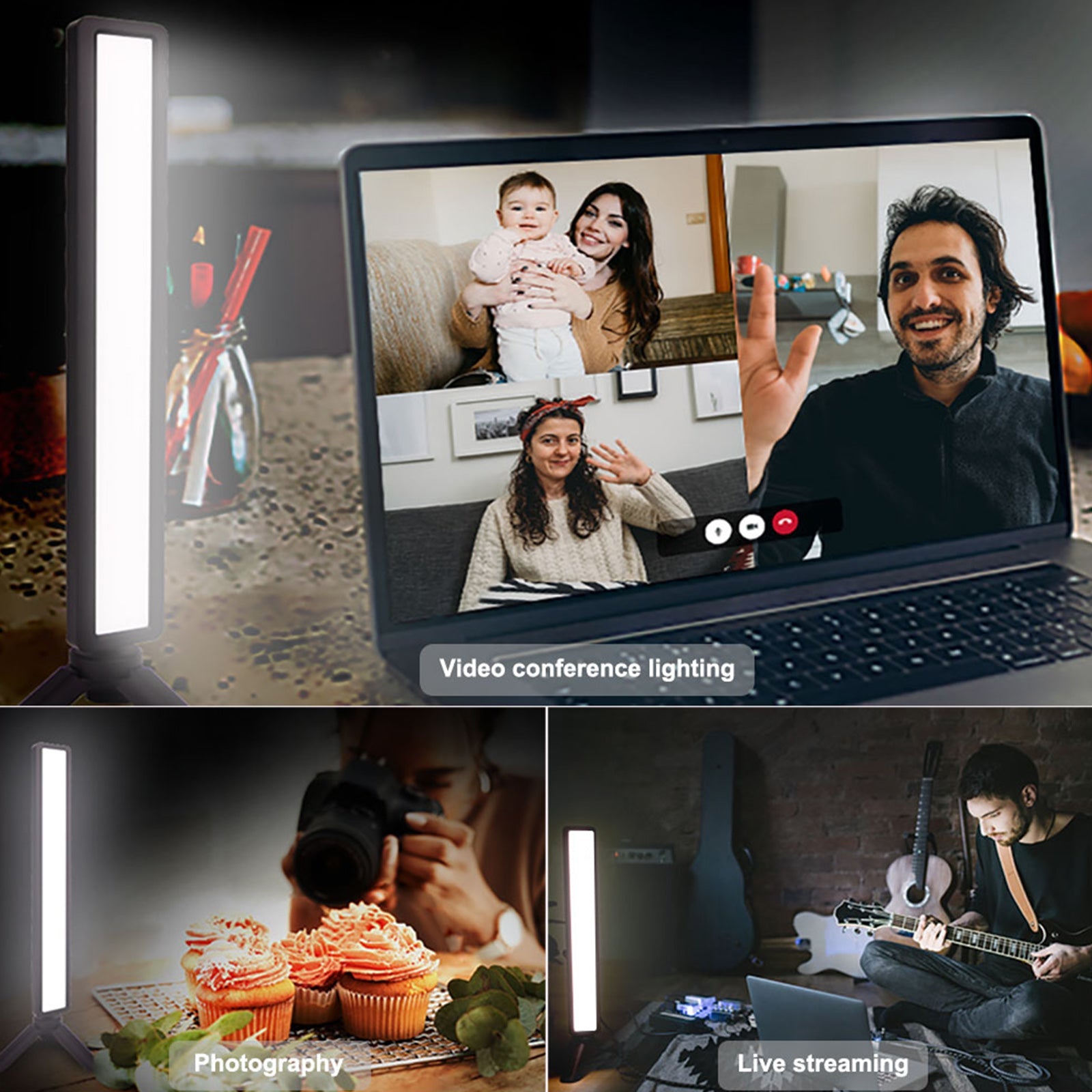 WS66 Światło wypełniające LED RGB do wideo i fotografii Pełnokolorowe światło wypełniające LED