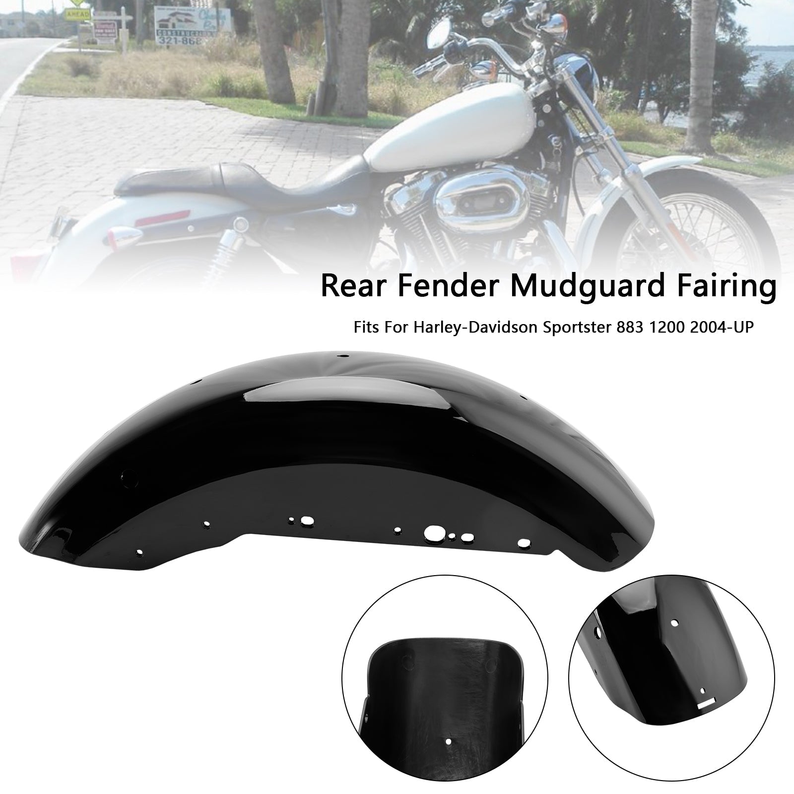 Carénage de garde-boue arrière Sportster 883 1200 2004-UP