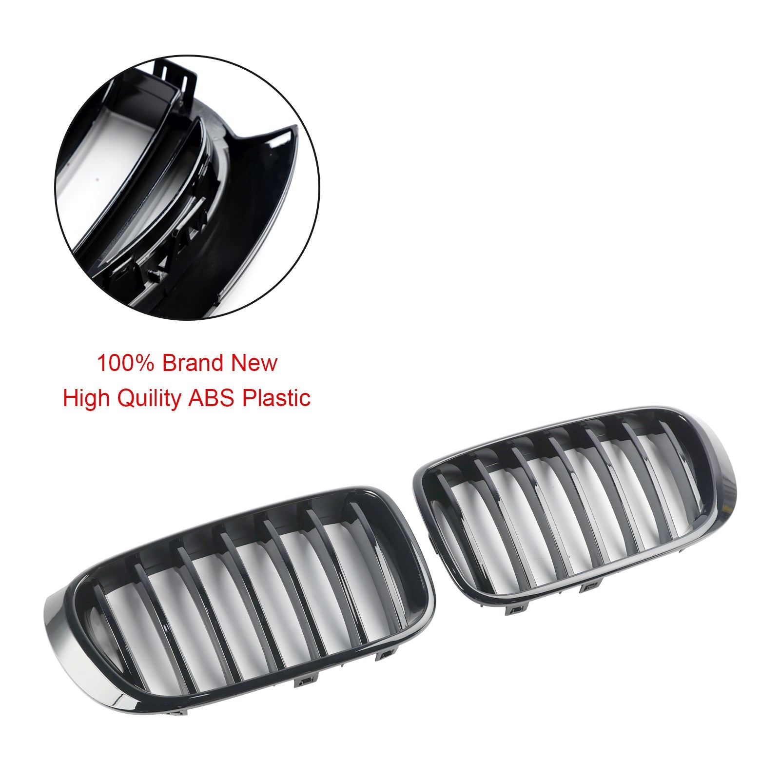 Błyszcząca czarna kratka przedniego zderzaka dla BMW X3 X4 F25 F26 2014-2017