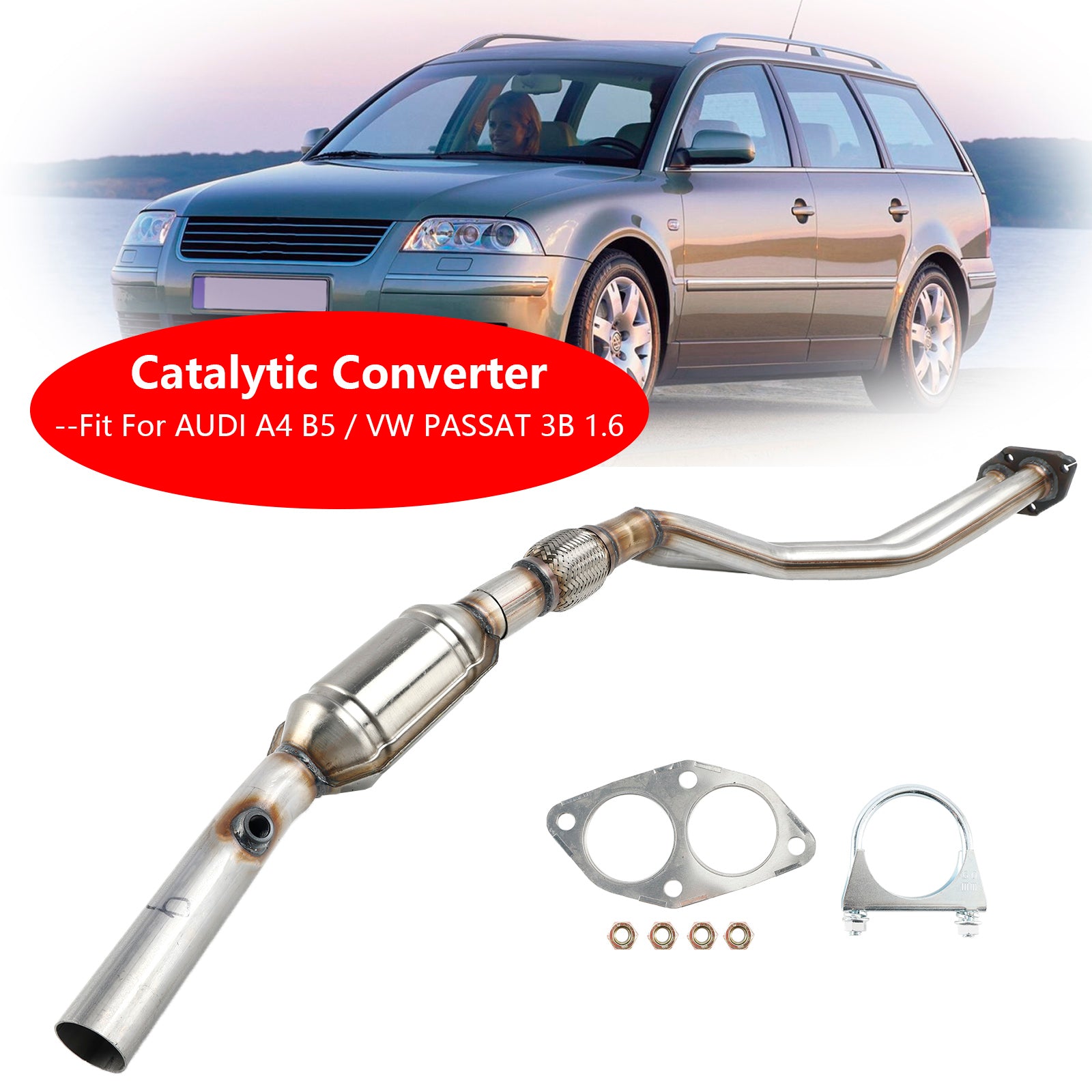 Katalytische converters W/Y -pijp geschikt voor Audi A4 B5/VW Passat 3B 1.6