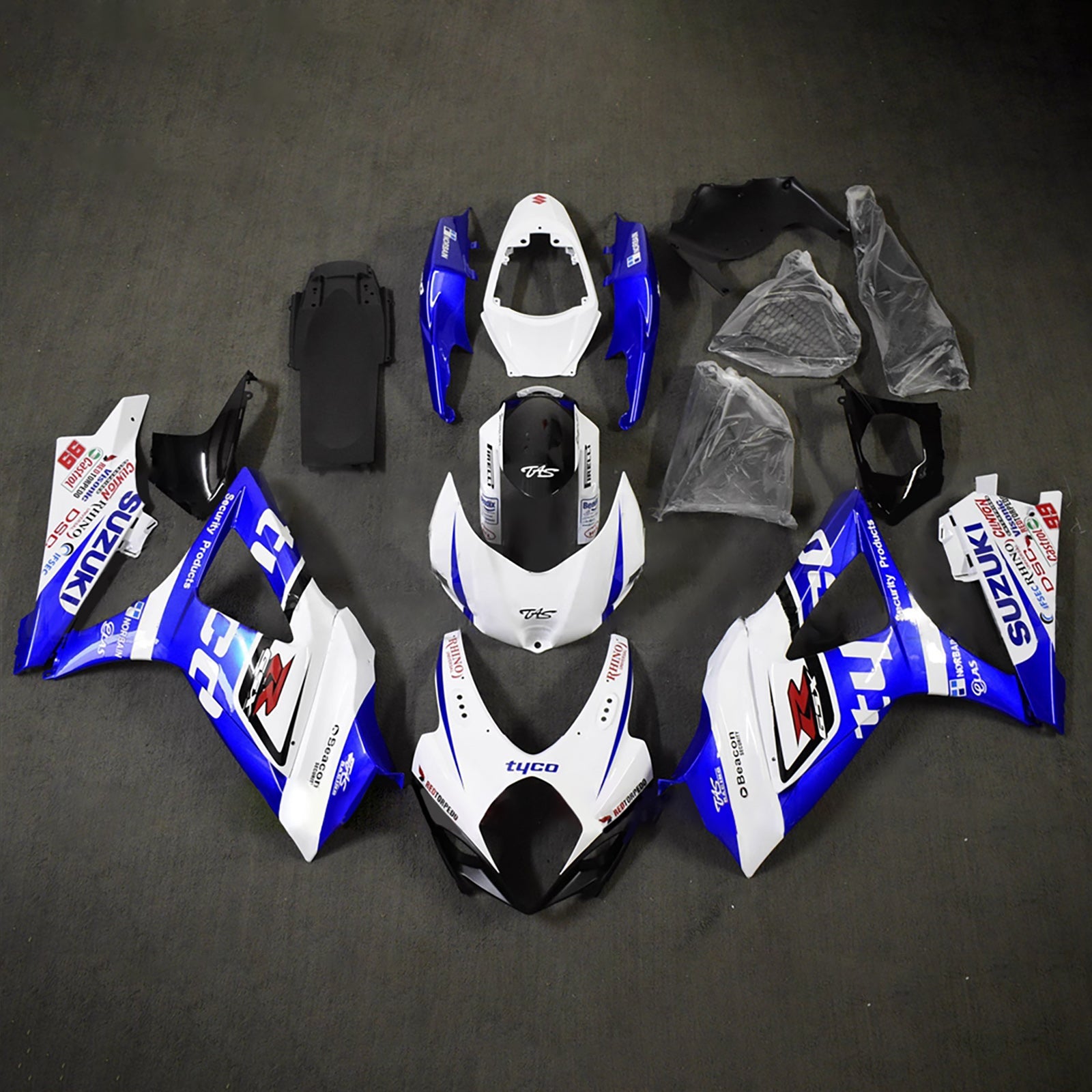 Zestaw owiewek z wtryskiem tworzywa ABS do Suzuki GSXR1000 2007-2008 K7