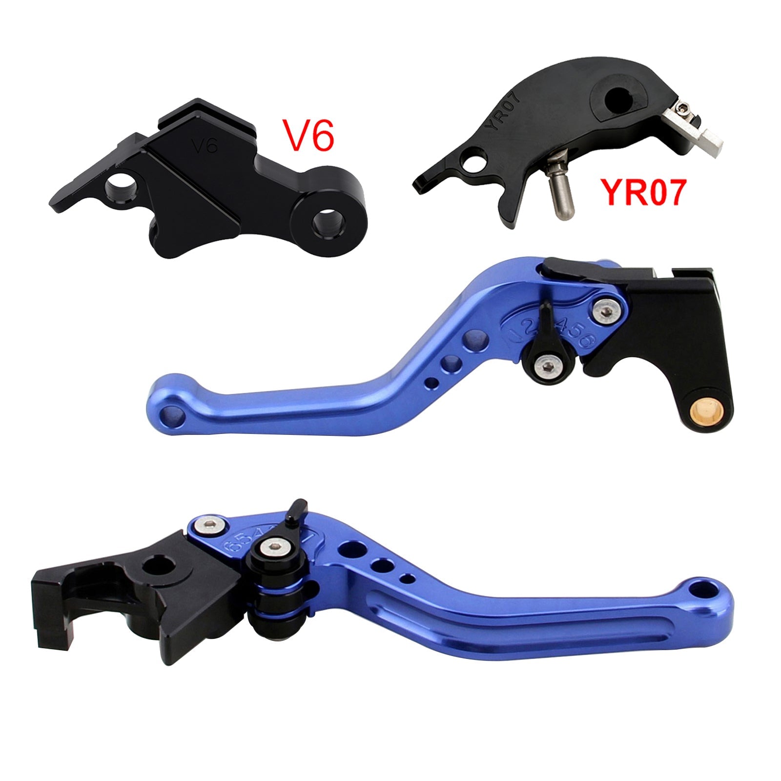 Nouveau levier de frein et d'embrayage court compatible avec YAMAHA XSR900 XSR900GP MT-09 MT-09SP 24-25