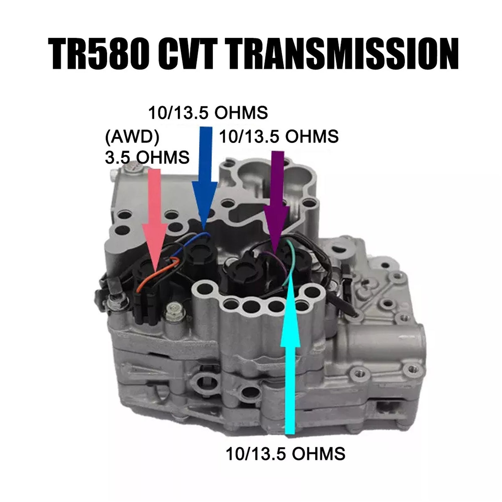 Solénoïde de convertisseur de couple AWD Subaru Lineartronic CVT TR580 TR690 4 pièces