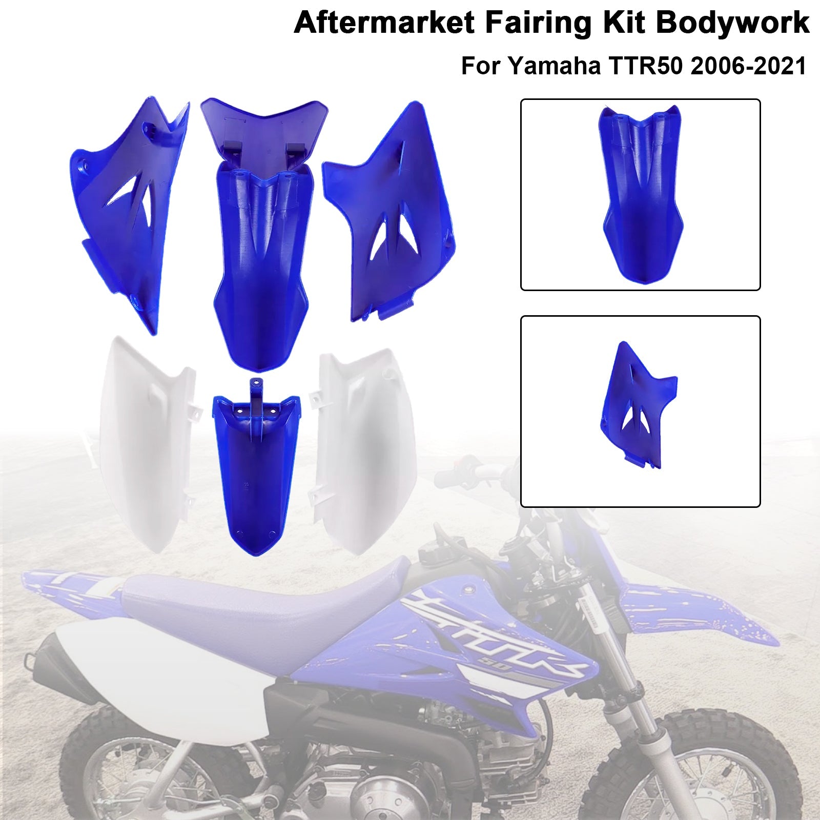 Kit per il corpo in plastica per carenatura di fango anteriore e posteriore per Yamaha TTR50 2006-2021