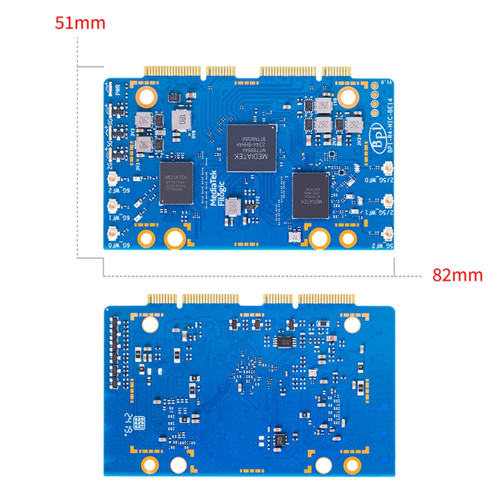 Odprtokodni modul usmerjevalnika BPI-R4-NIC-BE14 BPI-R4-WIFI7 Banana modul PI R4 wifi7
