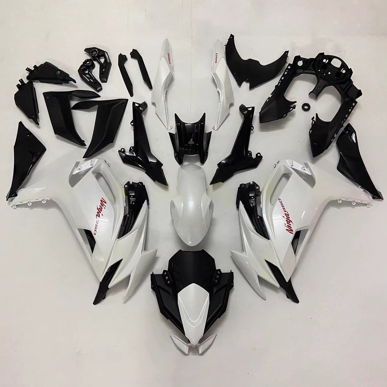 Kit de carénage injecté en plastique ABS compatible avec Kawasaki ER-6F Ninja650R 2017-2019