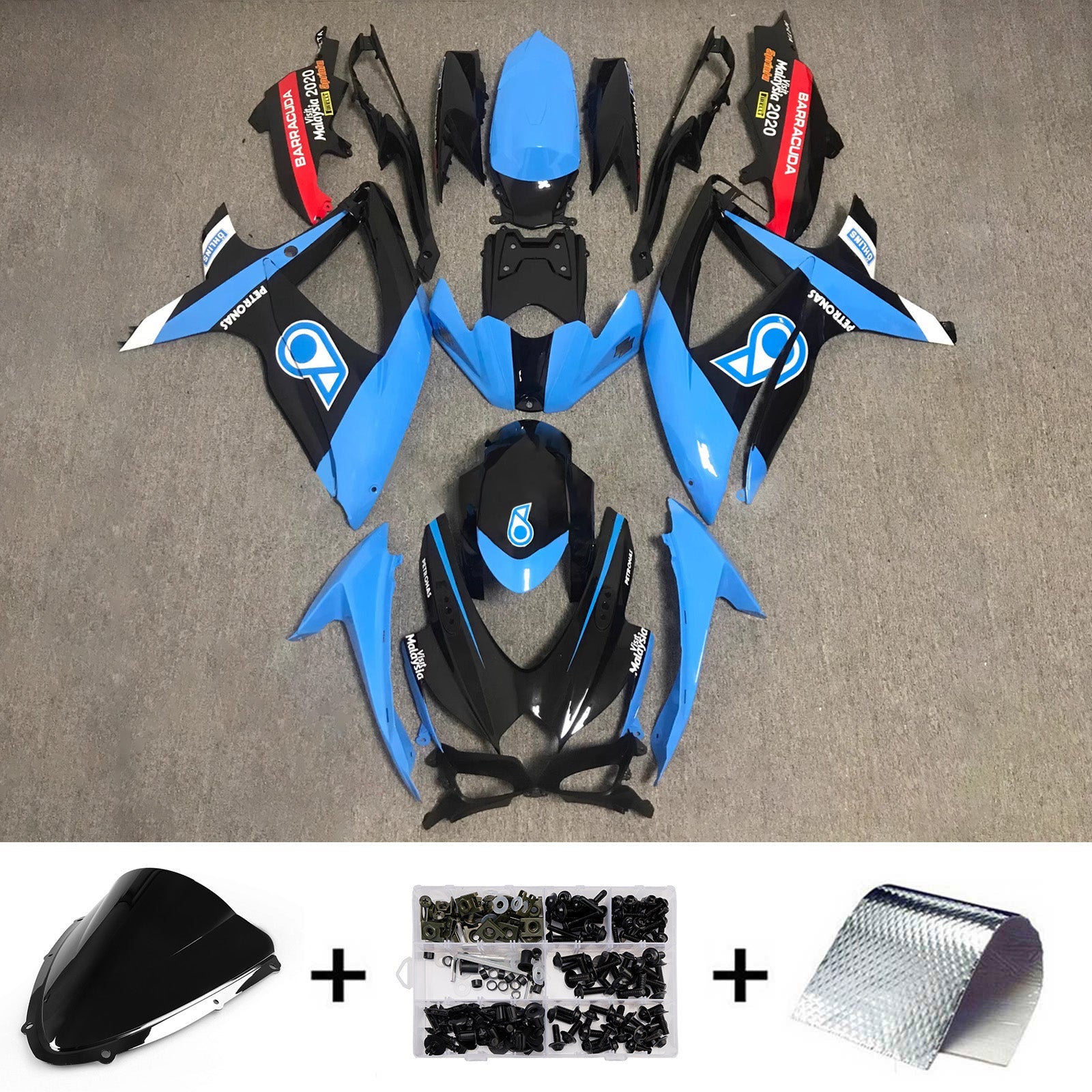 Kit de carénage injecté en plastique ABS pour Suzuki GSXR 600/750 2008-2010 K8