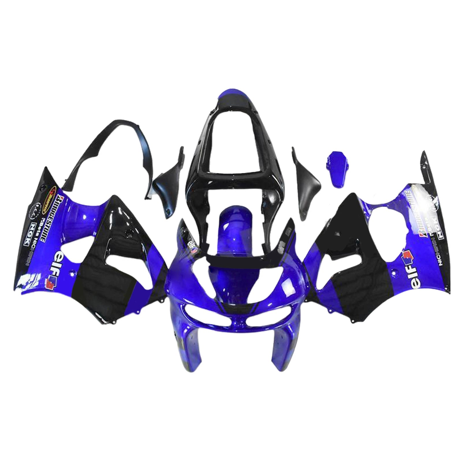 1998-1999 Kawasaki ZX6R injectiekuipset ABS kunststof carrosserie