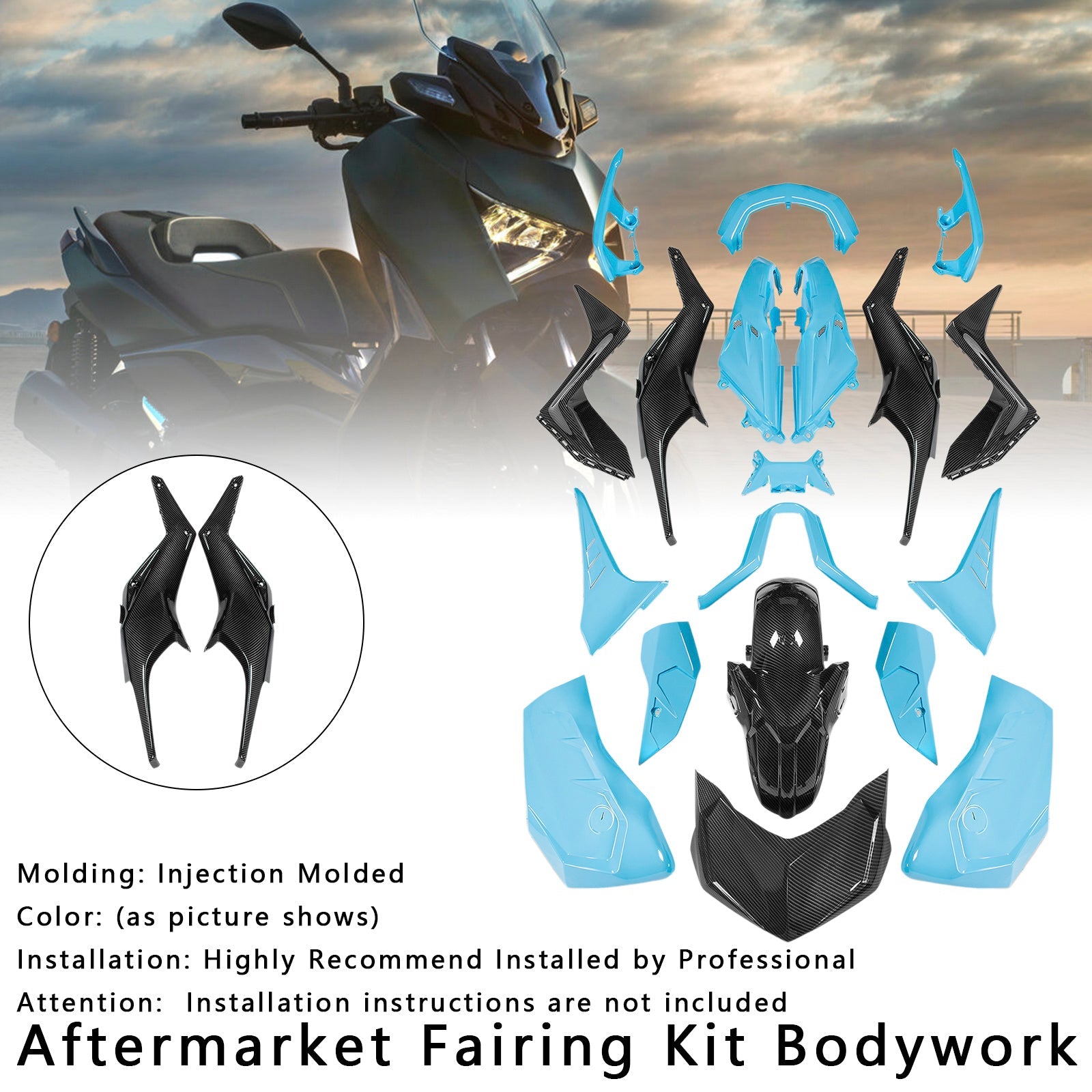 Kitting and Bodywork Kit inyectado para Yamaha X-Max 300 XMAX 2023-2024