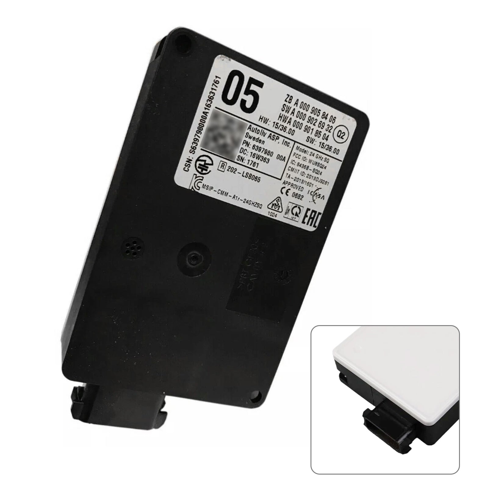 Capteur radar avant, unité de commande de distance Mercedes Benz AForKLASSE W176 0009058406