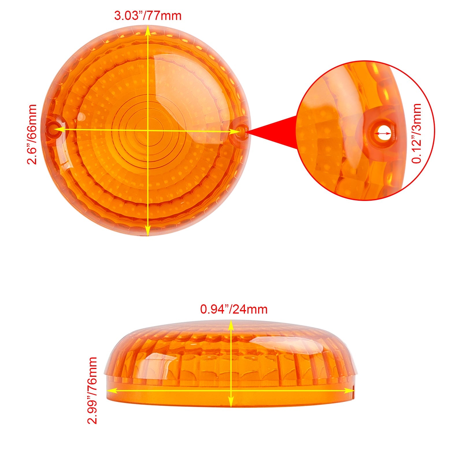 Cubierta de lentejas de los indicadores delanteros/traseros para la estrella de ruta Yamaha V-Star1100 XVS650
