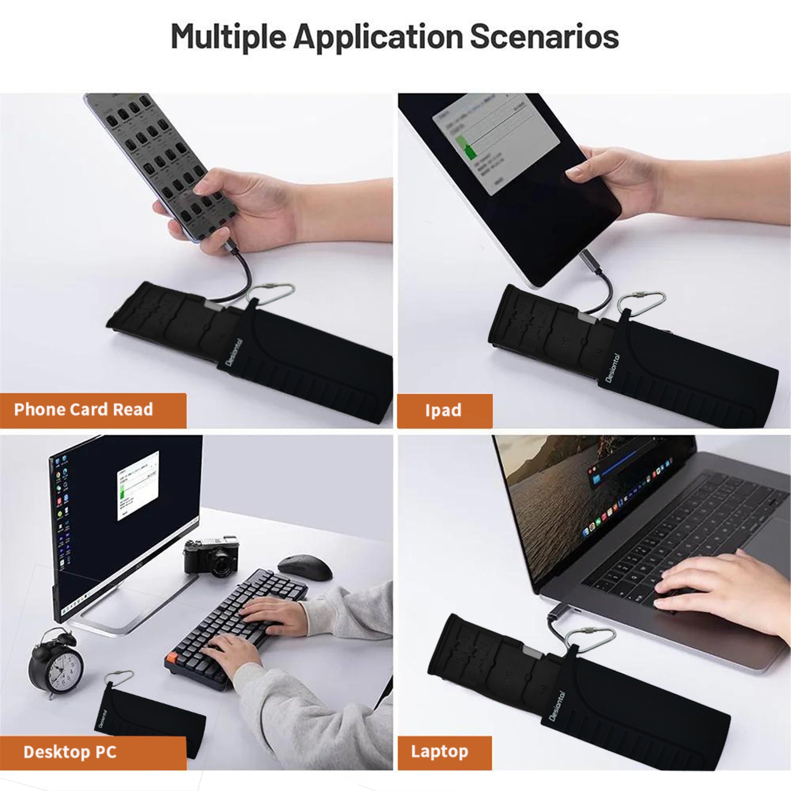 2 in 1 High Speed Flash-kortinlukija valokuvien lähetyksen säilytyslaatikko, vedenpitävä