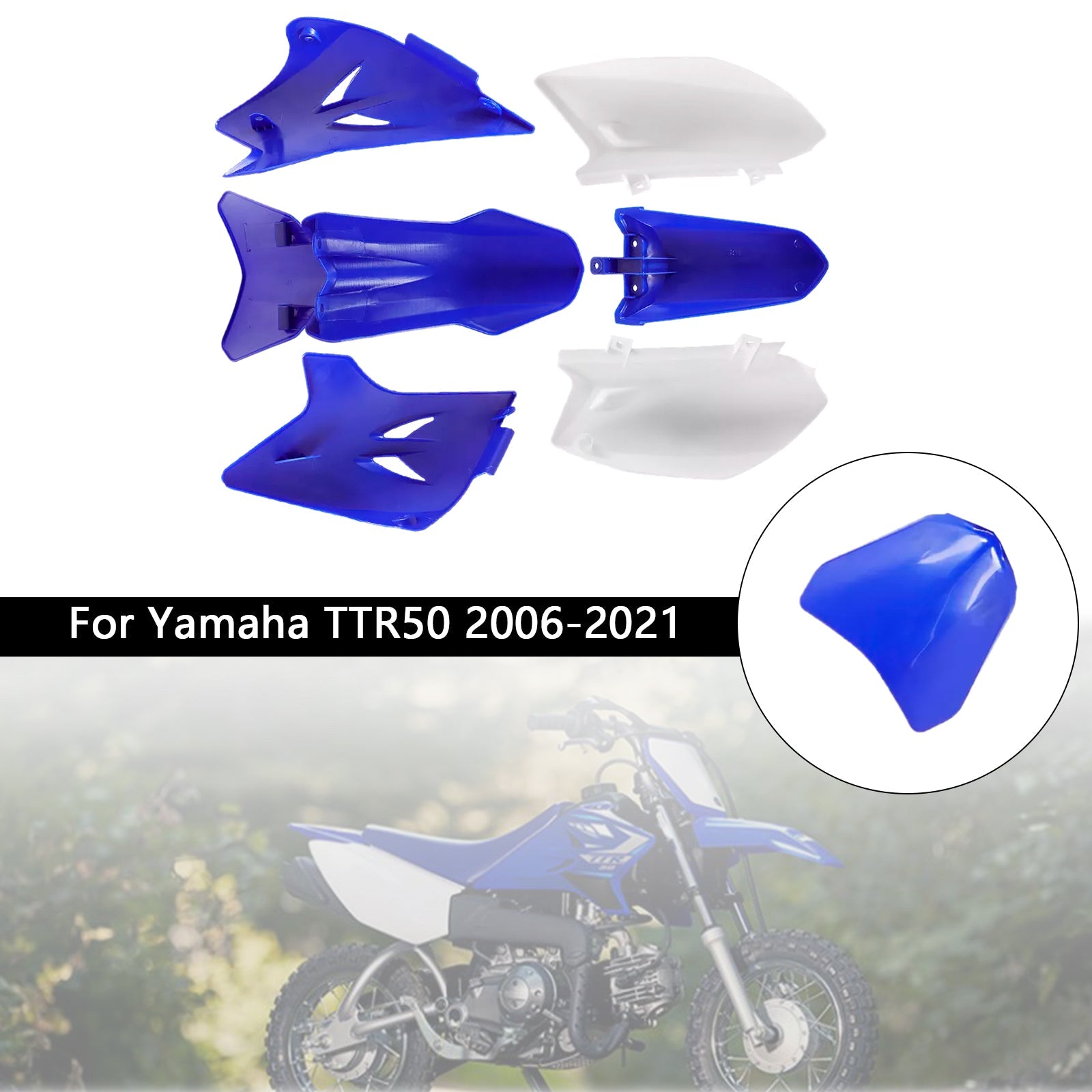 Kit per il corpo in plastica per carenatura di fango anteriore e posteriore per Yamaha TTR50 2006-2021
