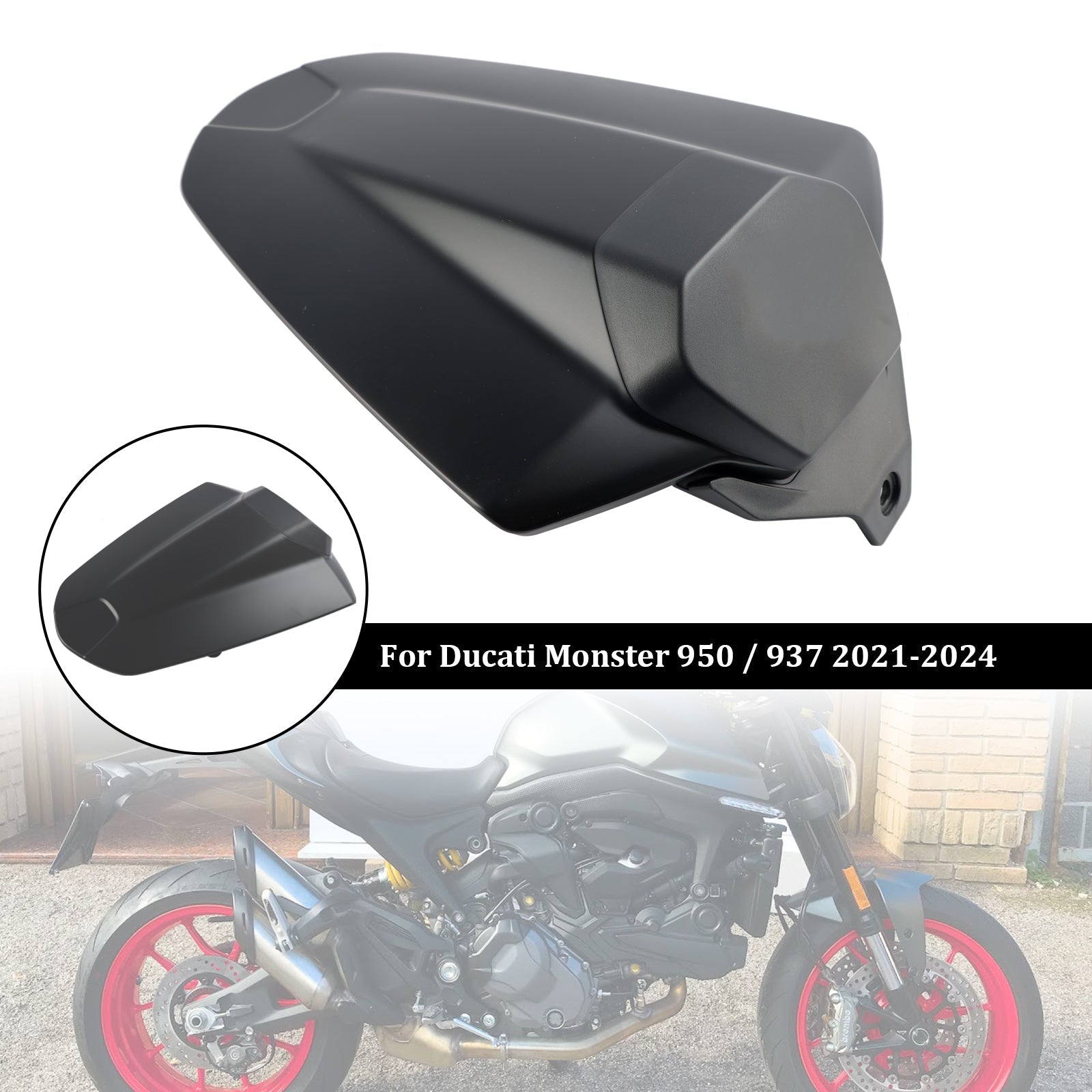Cubierta del asiento trasero cubierta de carro para Ducati Monster 950 937 2021-2024