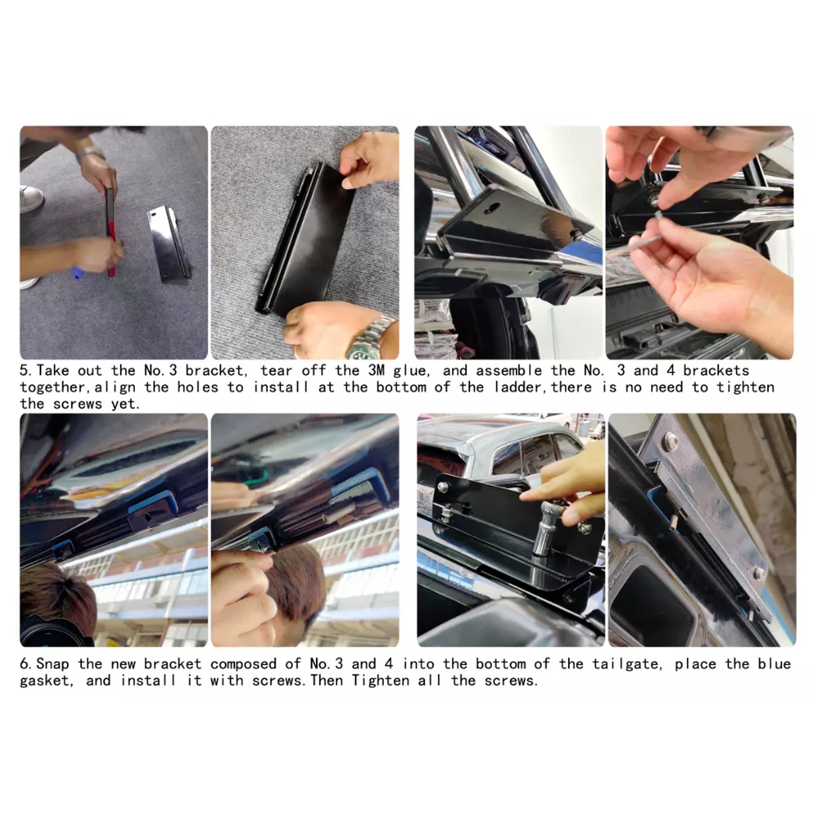 Accessori della scala del portellone per Toyota 4Runner 5a generazione 2010-2024, nero