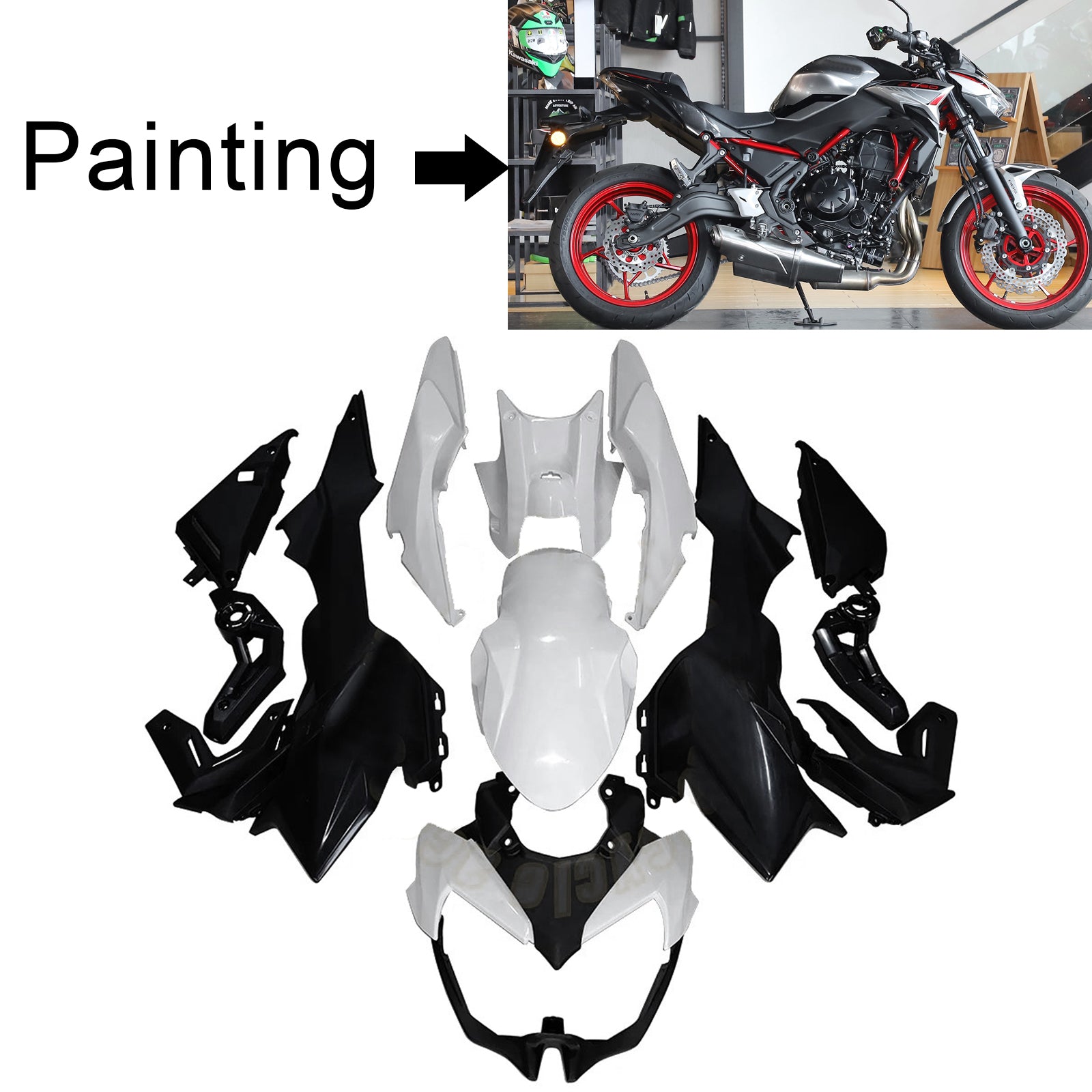 Kit de carénage injecté en plastique ABS pour Kawasaki Z650 2020-2025