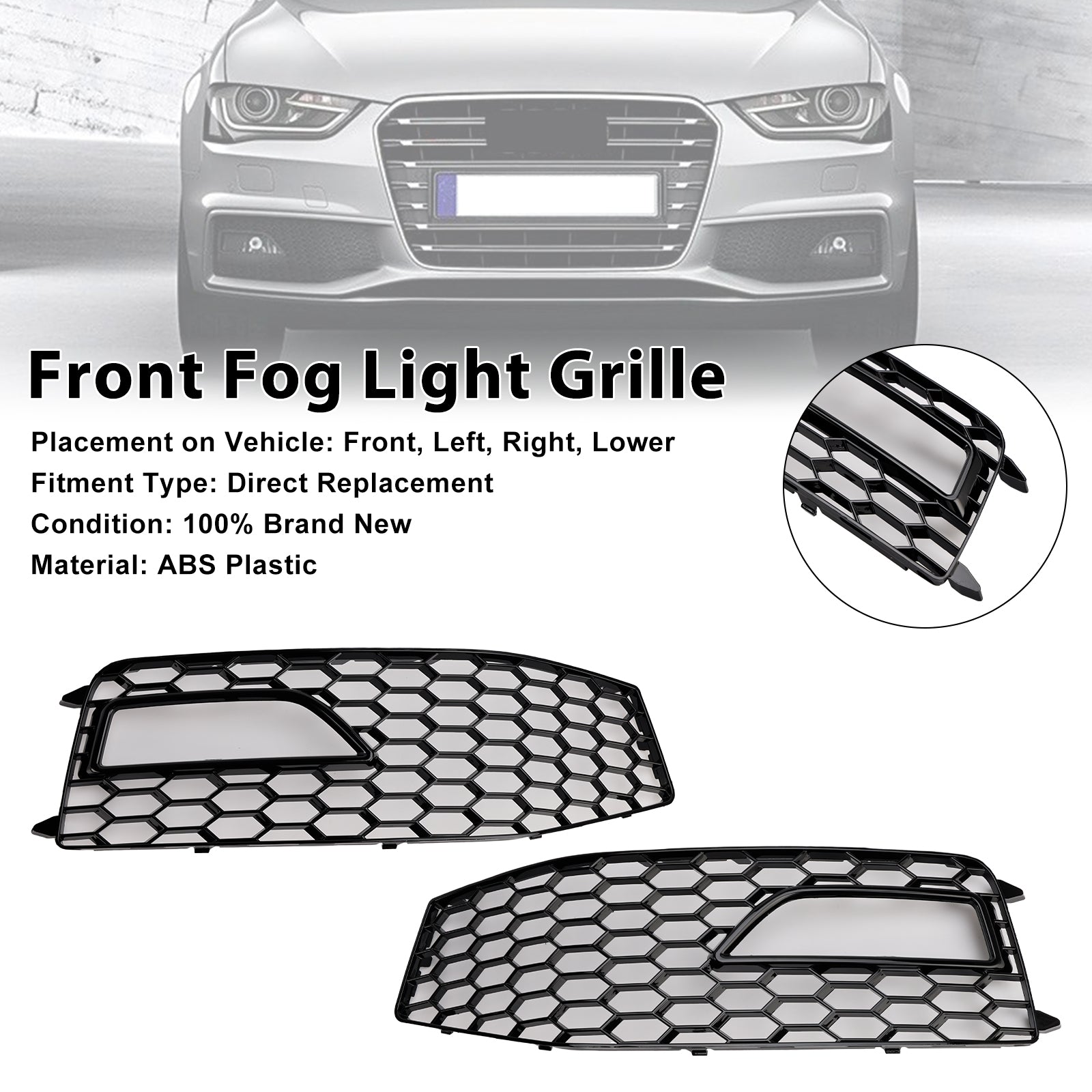 Griglia protettiva per Audi A4 S-Line S4 2013-2015 Fog Lightning Lighthouse