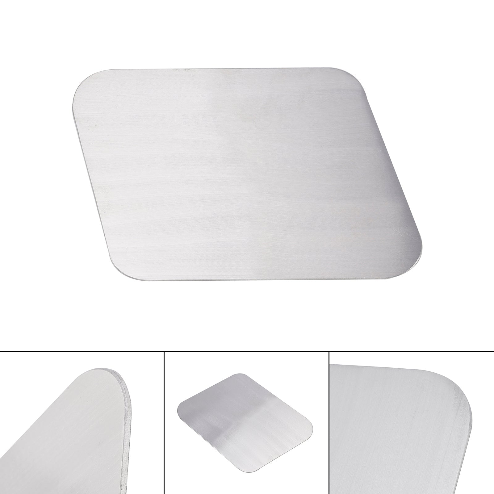 Plaque d'immatriculation vierge en alliage d'aluminium parallélogramme à monter soi-même, ajustement universel pour moto