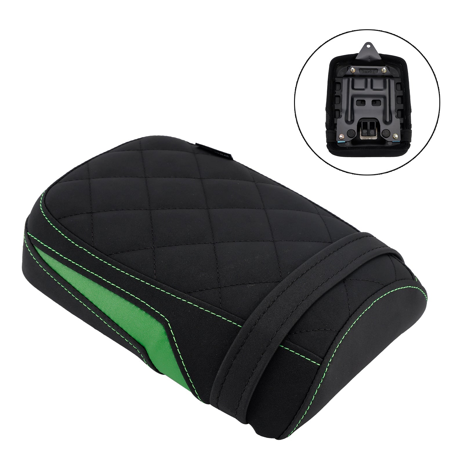 Coussin de selle passager arrière plat en polyuréthane noir pour Kawasaki Eliminator 500 (2024-2025).