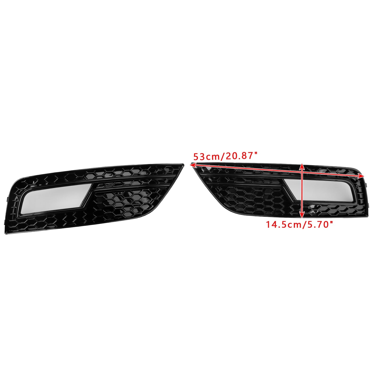 Zwart beveiligingsrooster voor Audi A4 B8.5 2013-2015 Foglichten, standaard bumper