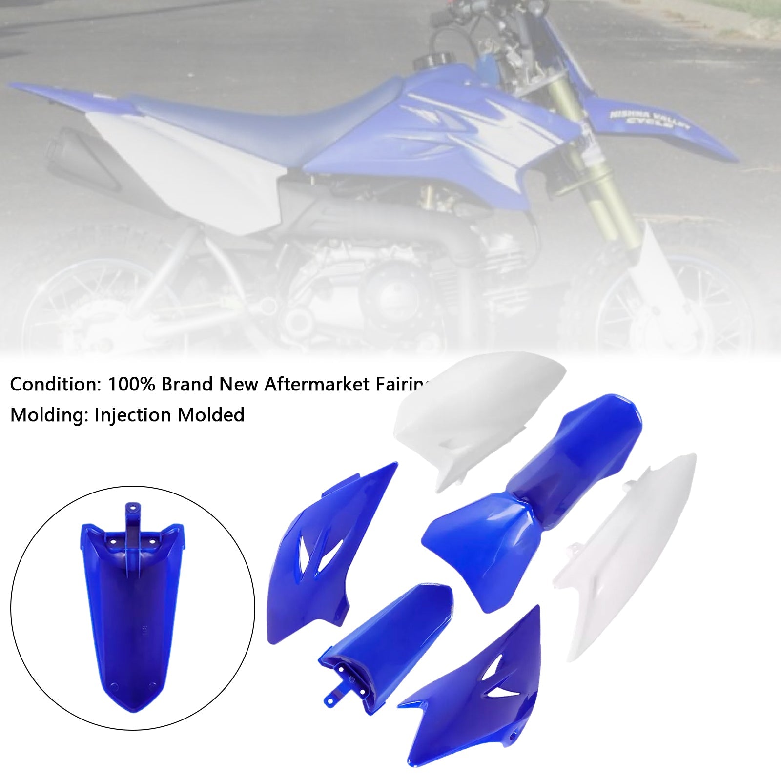 Kit per il corpo in plastica per carenatura di fango anteriore e posteriore per Yamaha TTR50 2006-2021