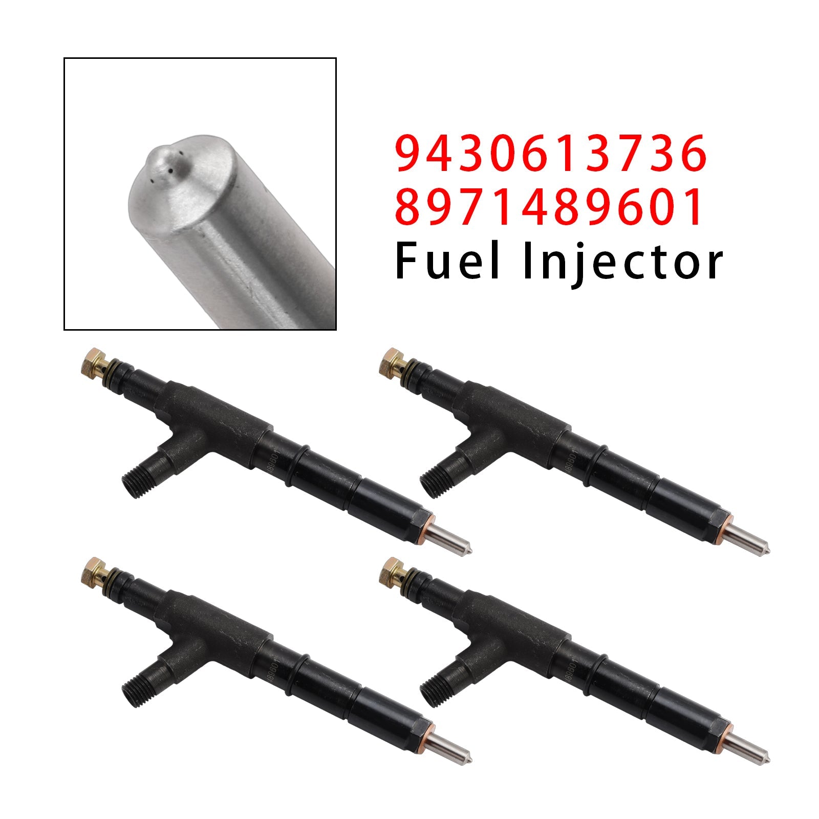NPR-polttoaineensuutin (4 kpl) Isuzu 4HE1 4.8L ja 4HG1T 4.6L moottoreille (kuorma-auto), osanumero 8-97148-961-1