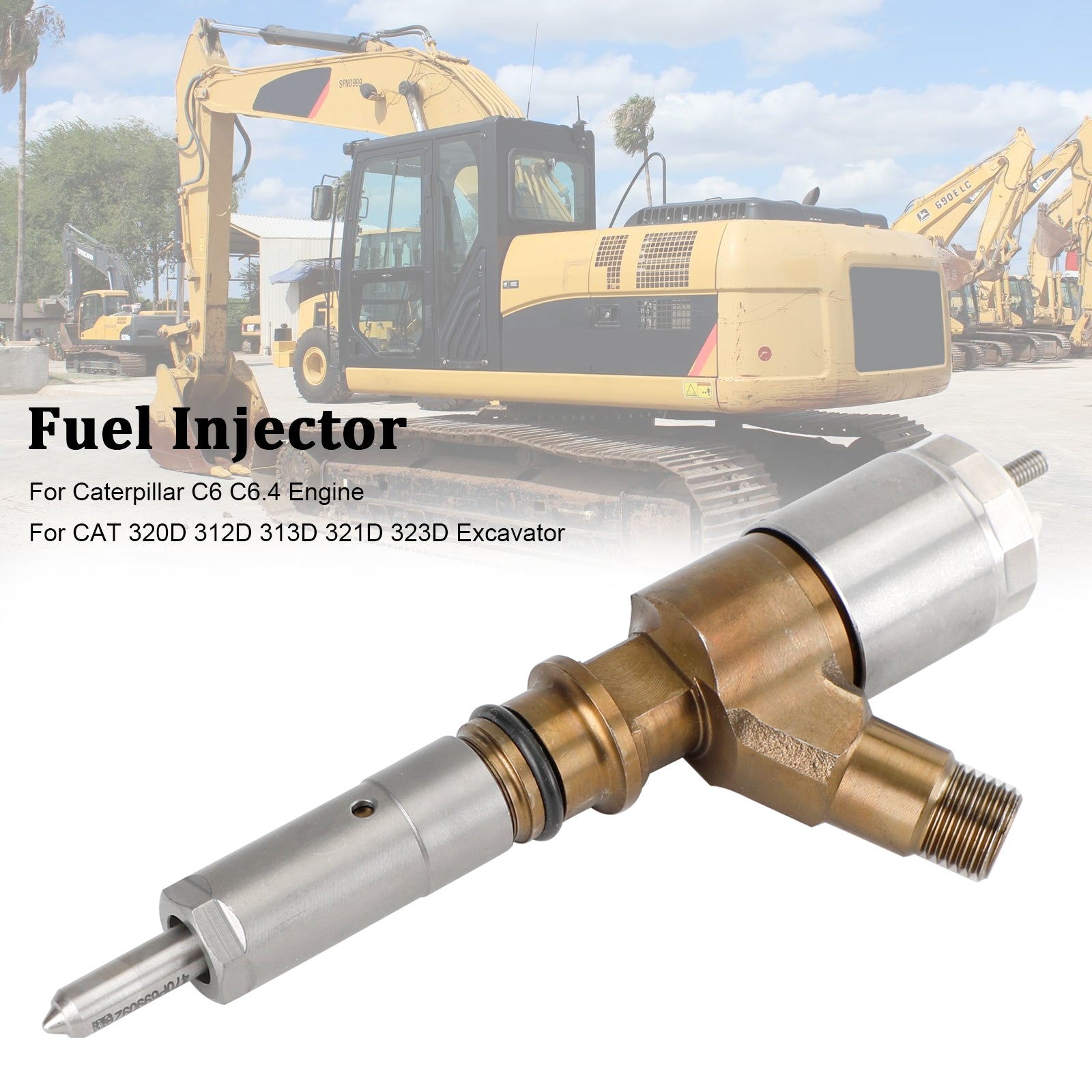 1PCS Fuel Injector 3264700 Pour Caterpillar C6 C6.4 Pour CAT 320D Excavator