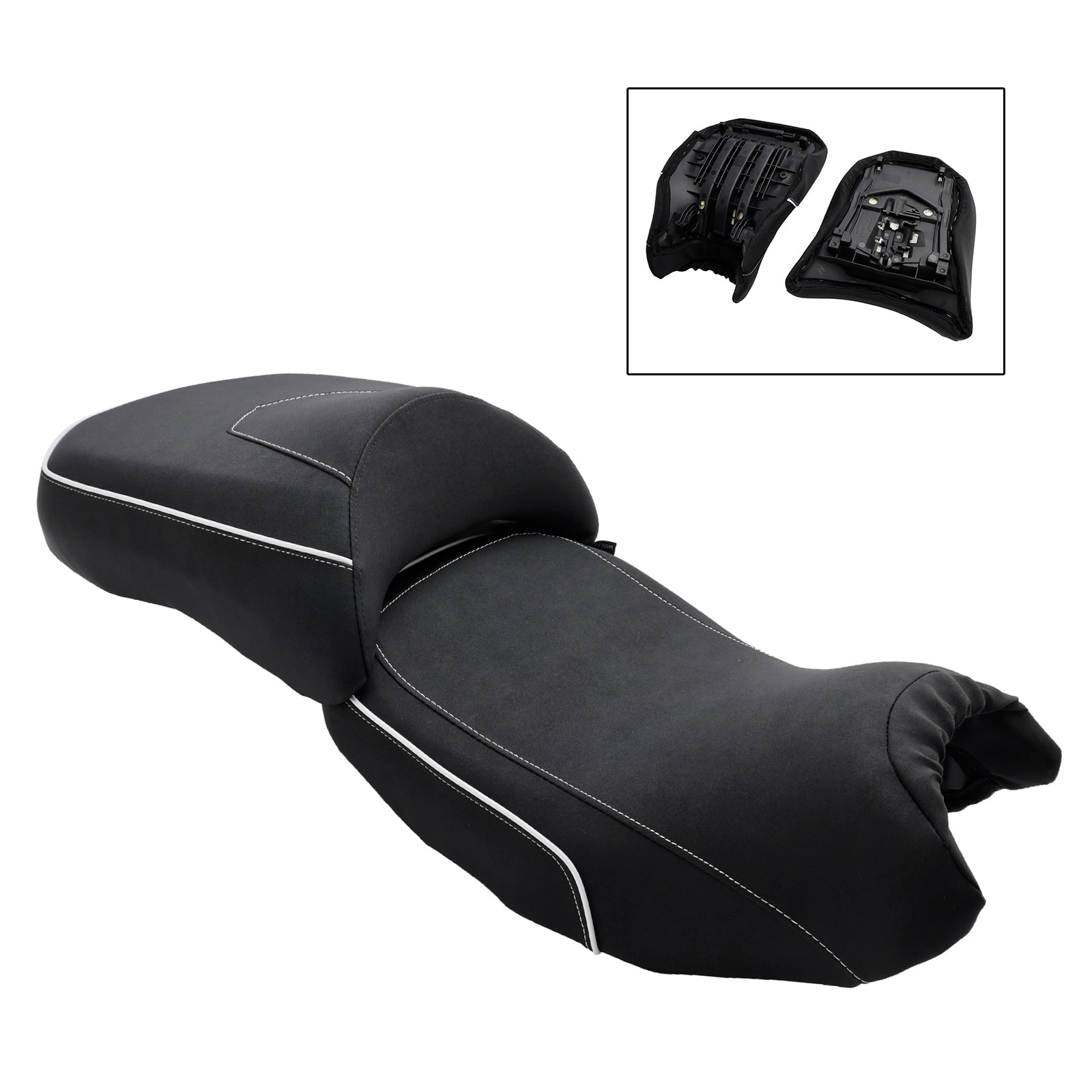 Kierowca/przednie/tylne czarne siedzenie pasażera dla BMW R1200GS/GS ADV 2014-2018