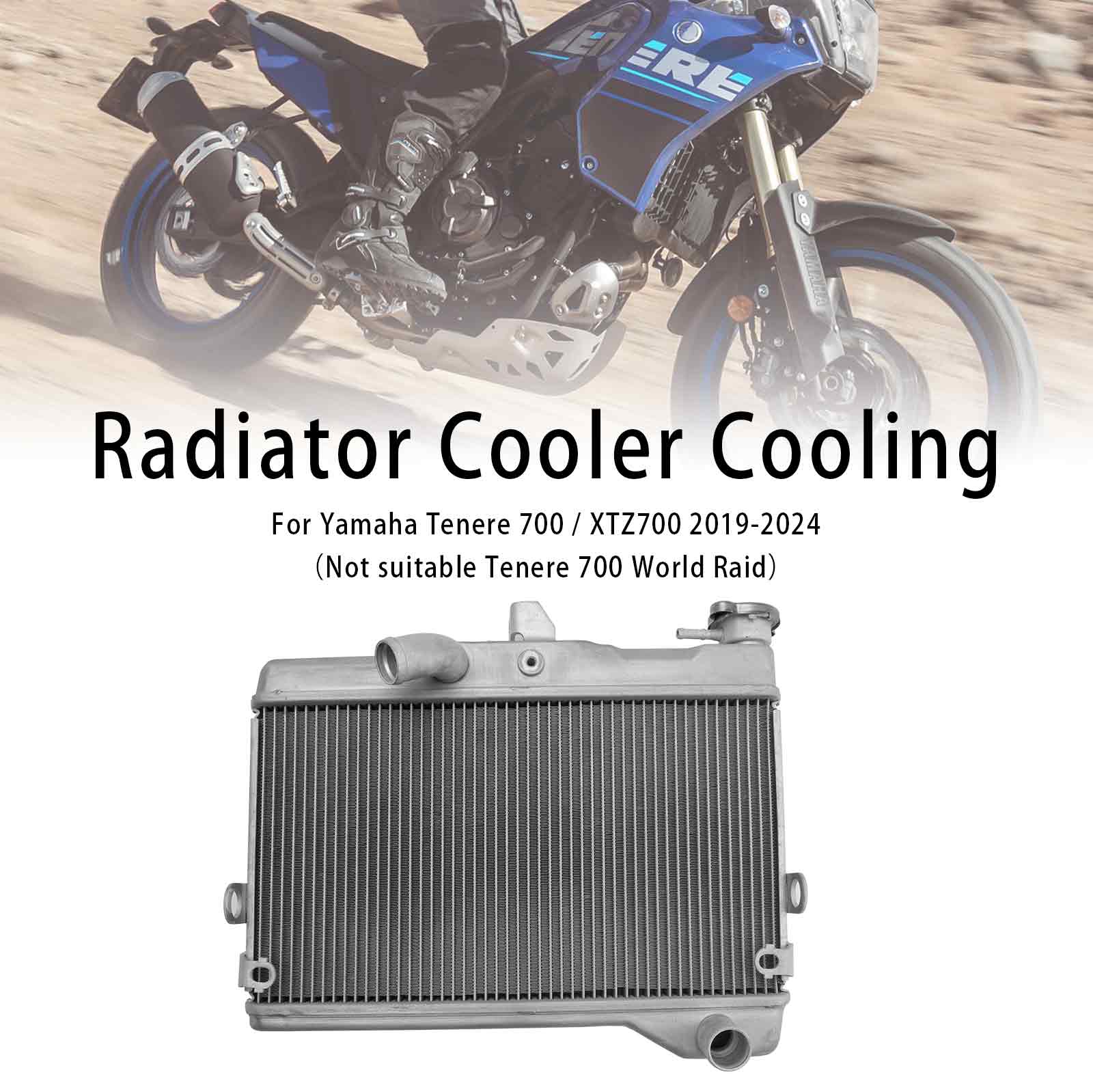 Enfriador de enfriamiento de radiador Yamaha Tenere 700 XTZ700 2019-2024