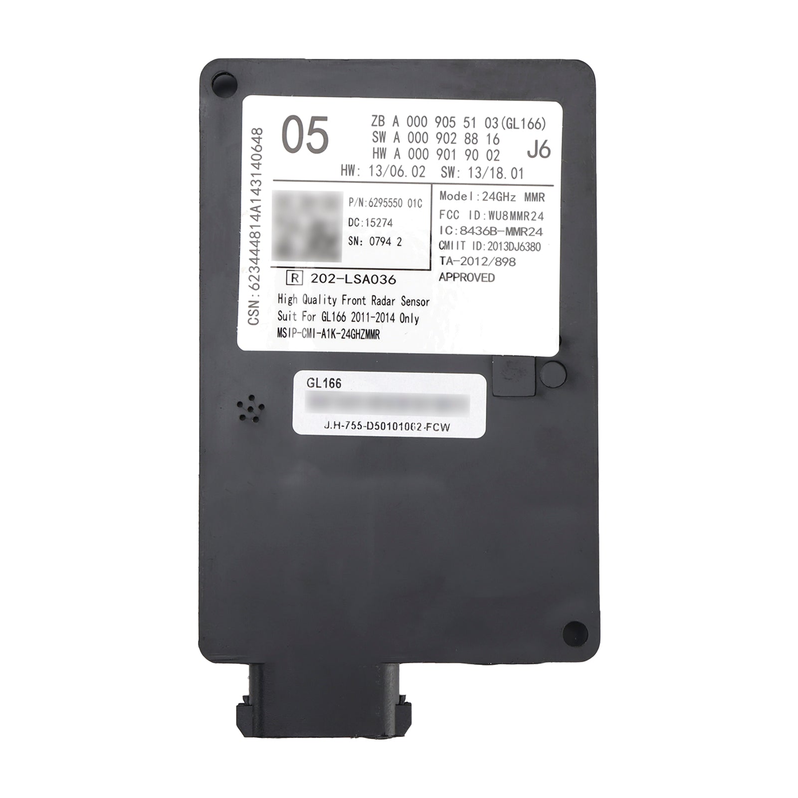 Mercedes GL166 2011-2014 antes del sensor de radar Mercedes, A0009055103, A0009028816 Unidad de control, A0009009102