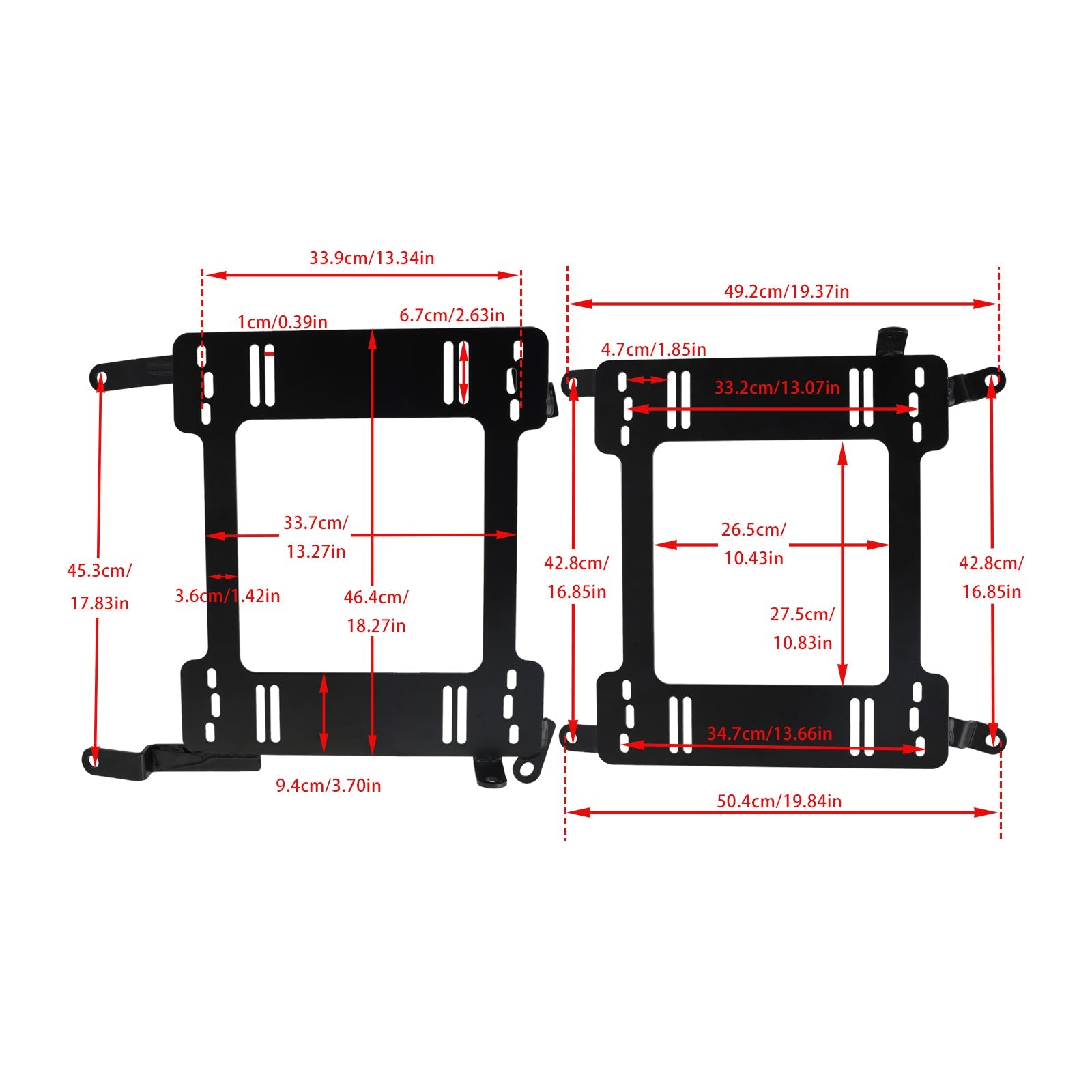 Adaptateur de supports de siège à profil bas (2X) pour rails de fixation Infiniti G35 (2003-2006).