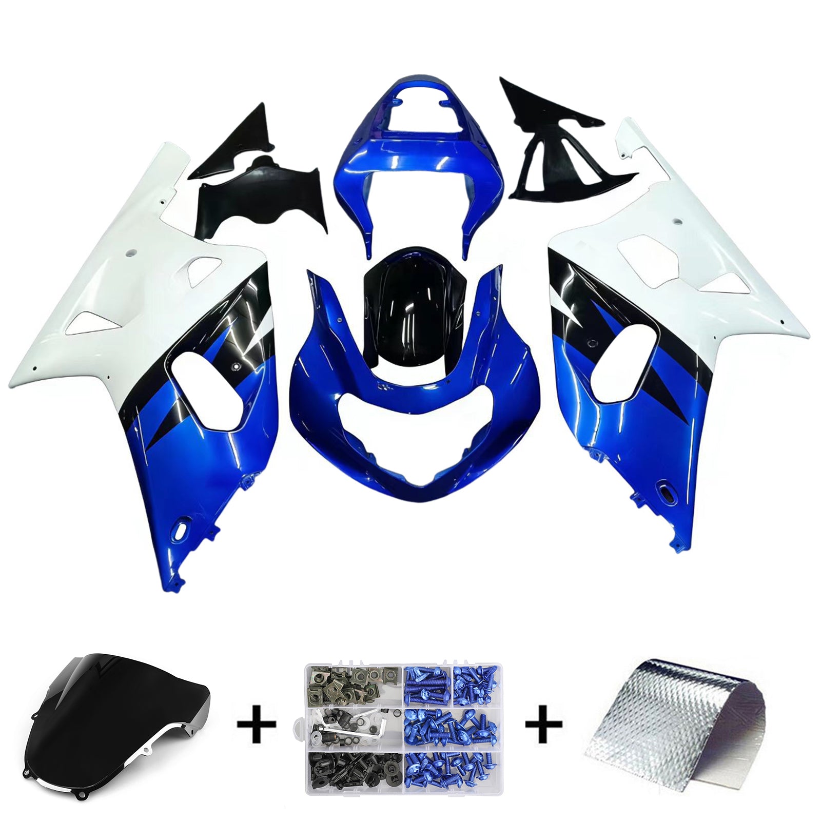 Kit de carénage par injection, carrosserie en plastique ABS, compatible avec Suzuki GSXR750 2001-2003