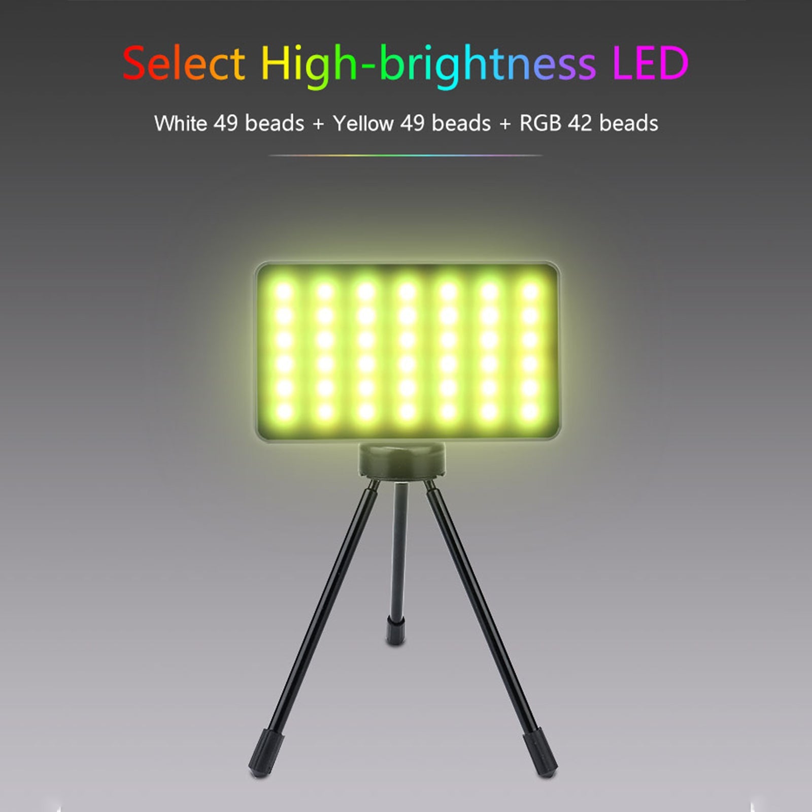 Luz de relleno LED RGB W140 para cámara de vídeo, teléfono móvil, belleza en vivo, al aire libre