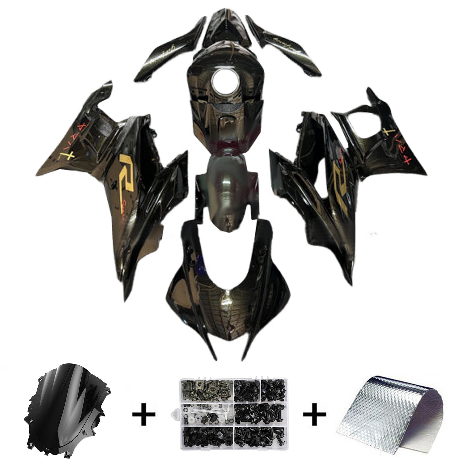 Komplet oklepa z vbrizgano ABS plastiko, združljiv z Yamaho YZF-R3 R25 2019-2021